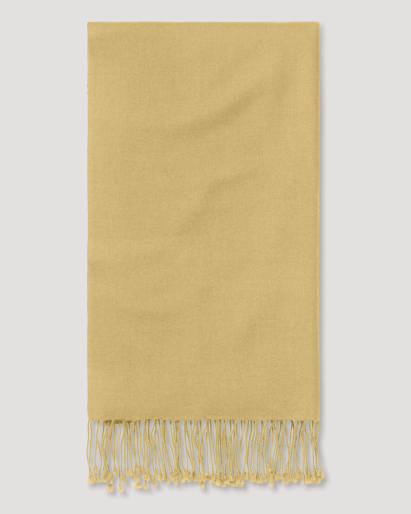 hessnatur Damen Schal aus Cashmere mit Schurwolle - gelb - Größe 60x200 cm – Ansicht 2