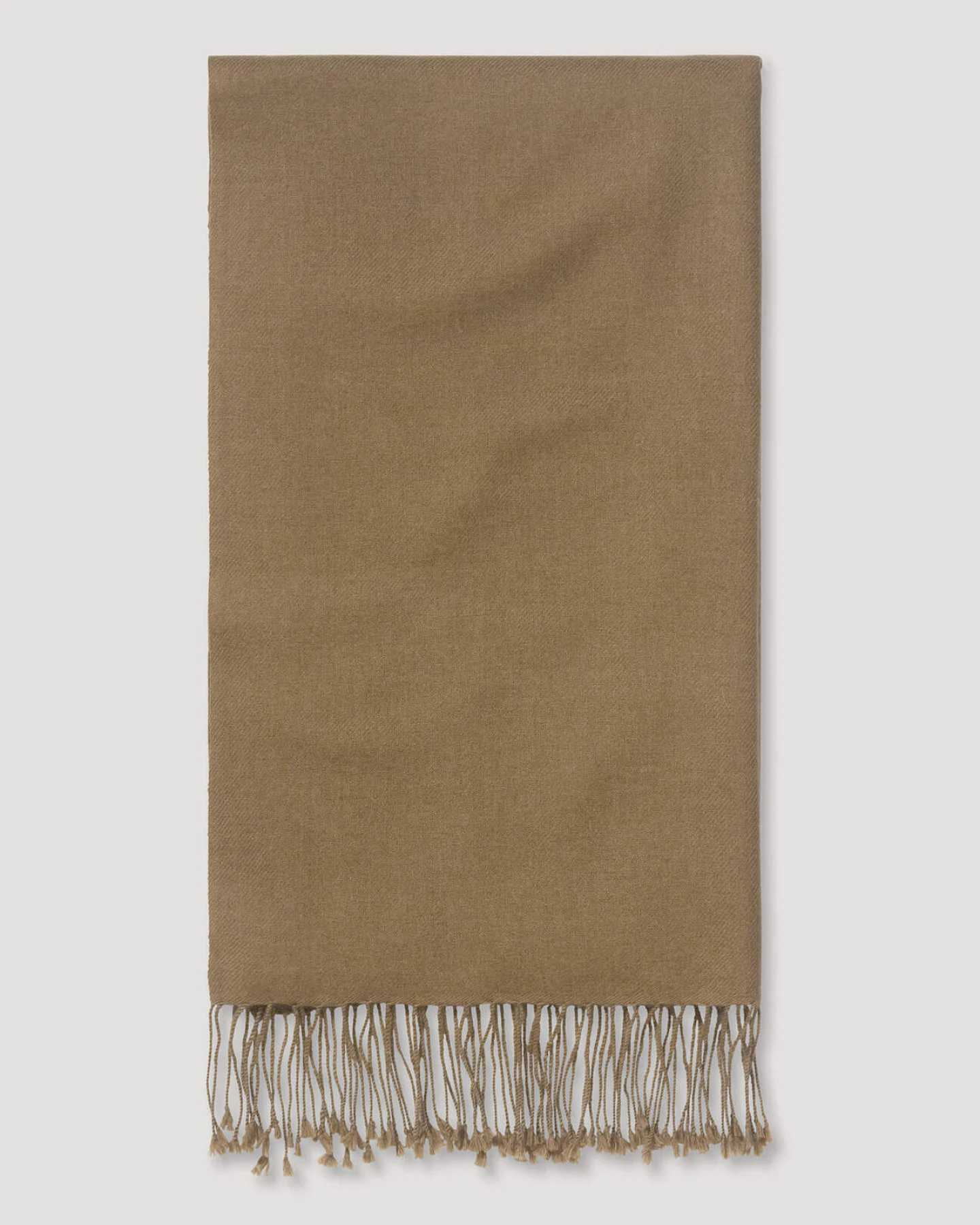 hessnatur Damen Schal aus Cashmere mit Schurwolle - braun - Größe 60x200 cm – Ansicht 2