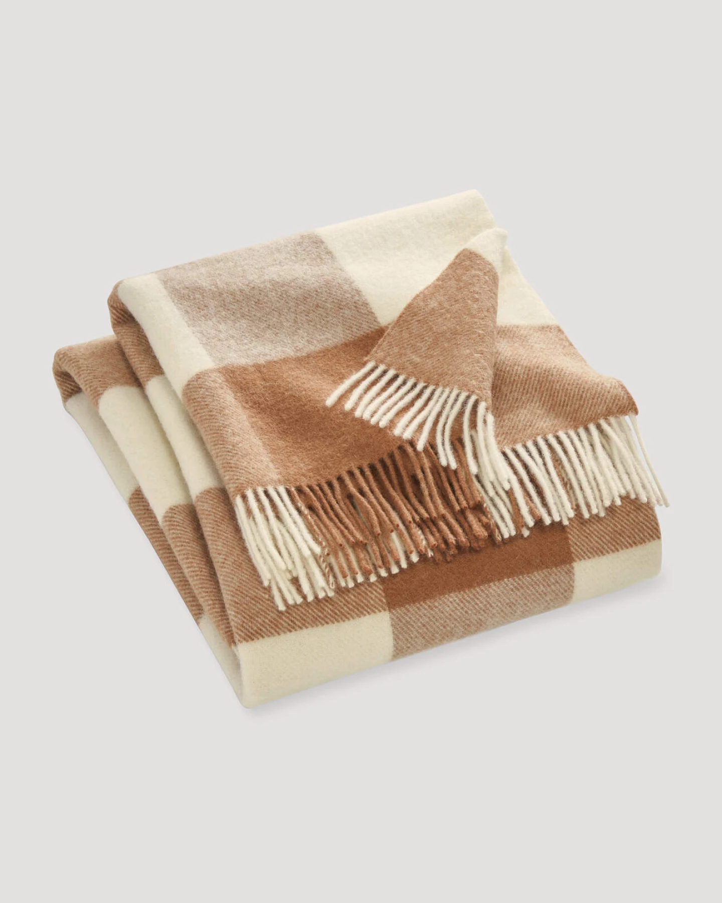hessnatur Plaid ANTONIA aus Bio-Lambswool - orange - Größe 130x180 cm – Ansicht 2