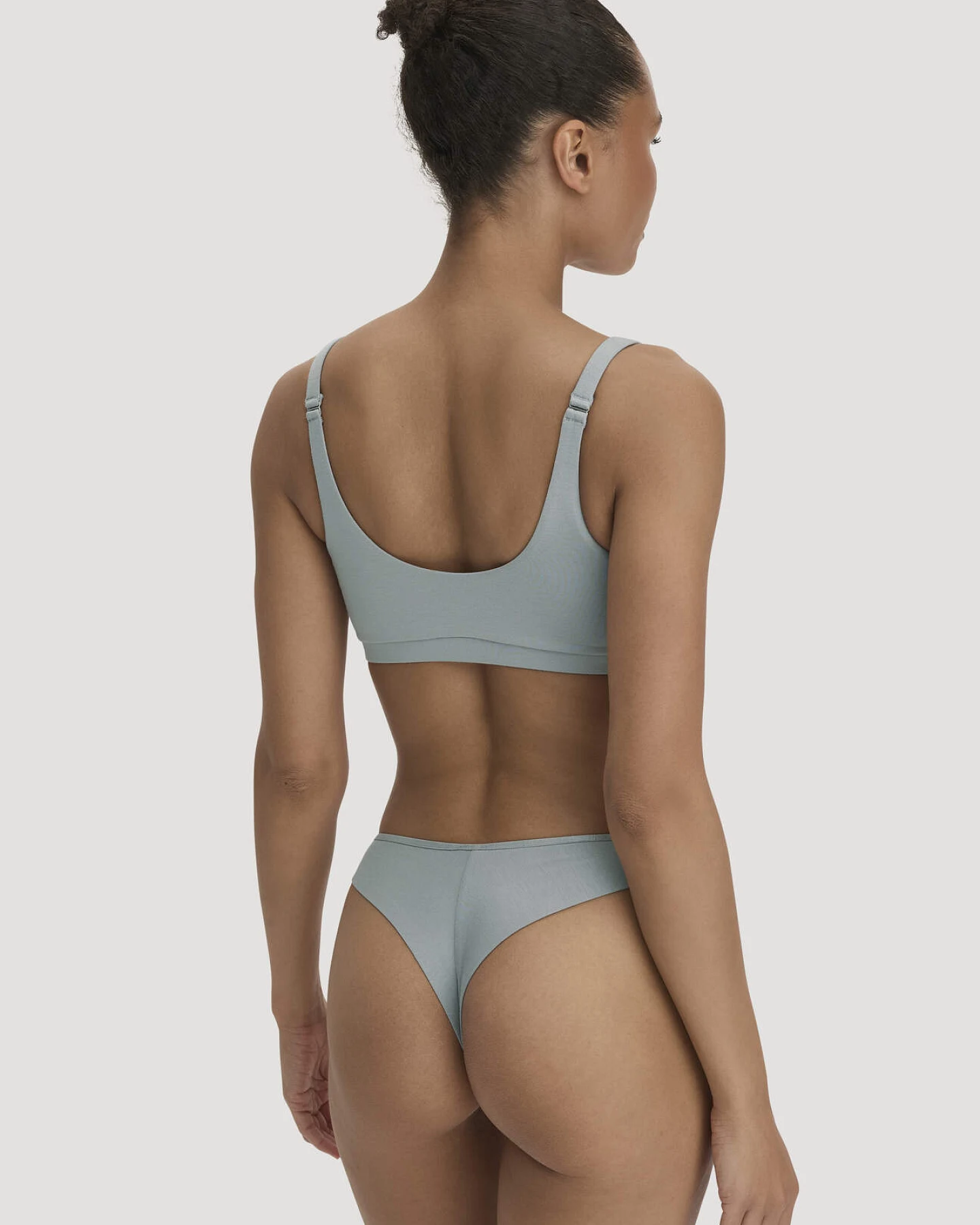 hessnatur Damen Bustier PURE SENSE aus TENCEL™ Modal - blau - Größe 44 – Ansicht 2