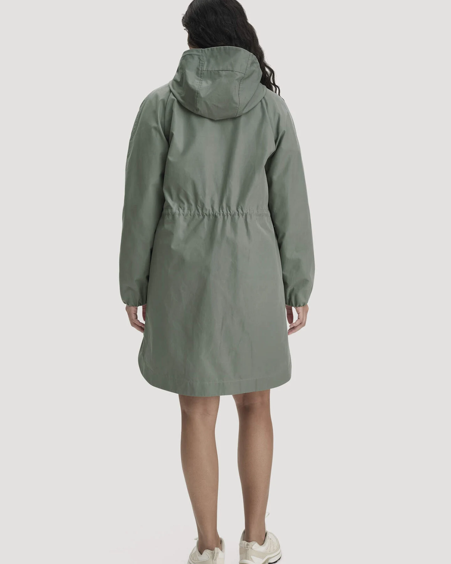 hessnatur Damen Allwetterparka Relaxed NATURESHELL aus Bio-Baumwolle - grün - Größe 44 – Ansicht 2