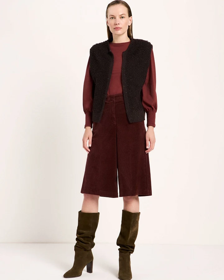 Bouclé Strickweste (GOTS)