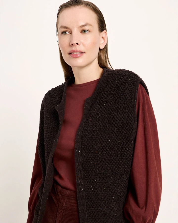 Bouclé Strickweste (GOTS)