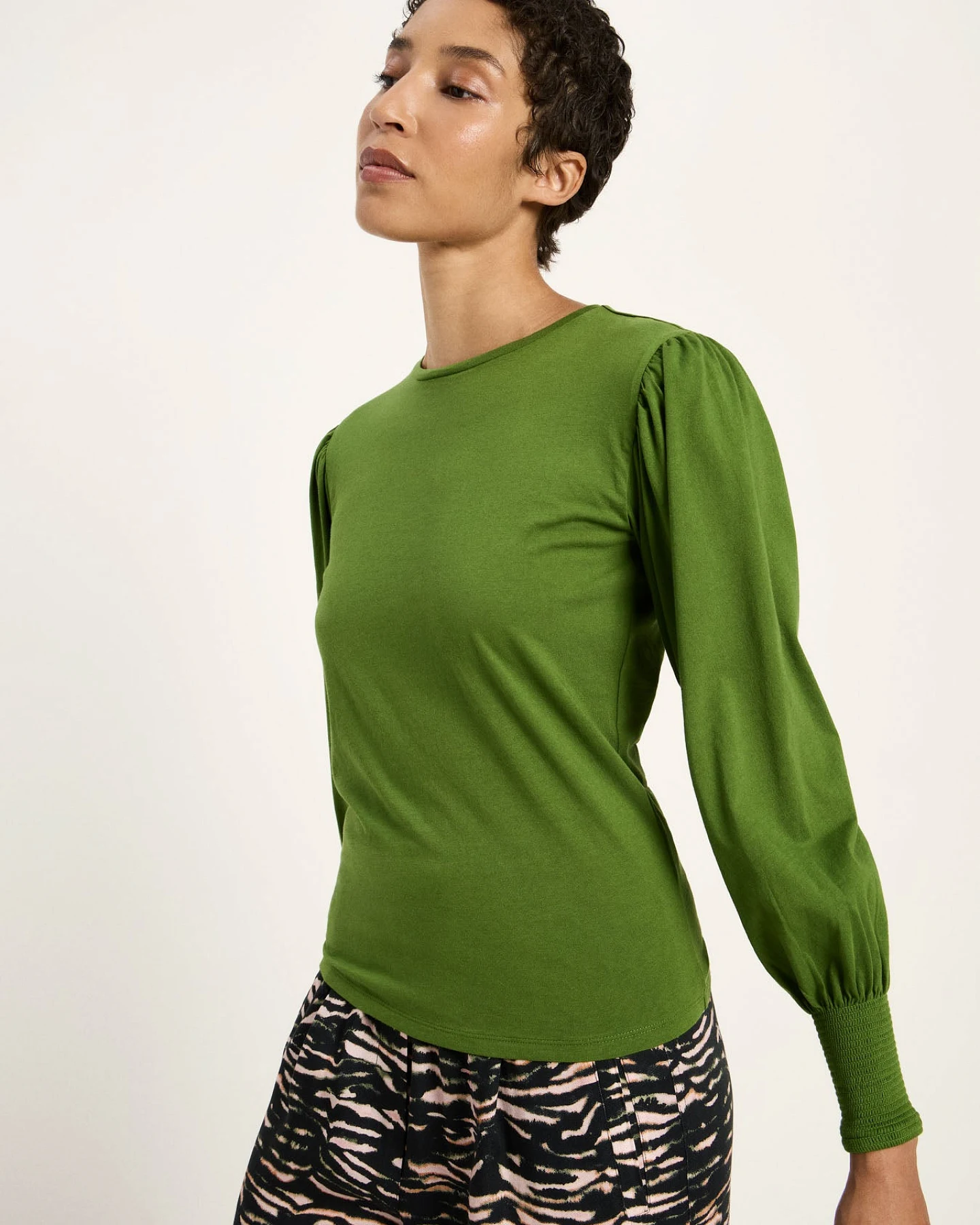 Shirt mit gerafftem Ärmel (GOTS) – Ansicht 3