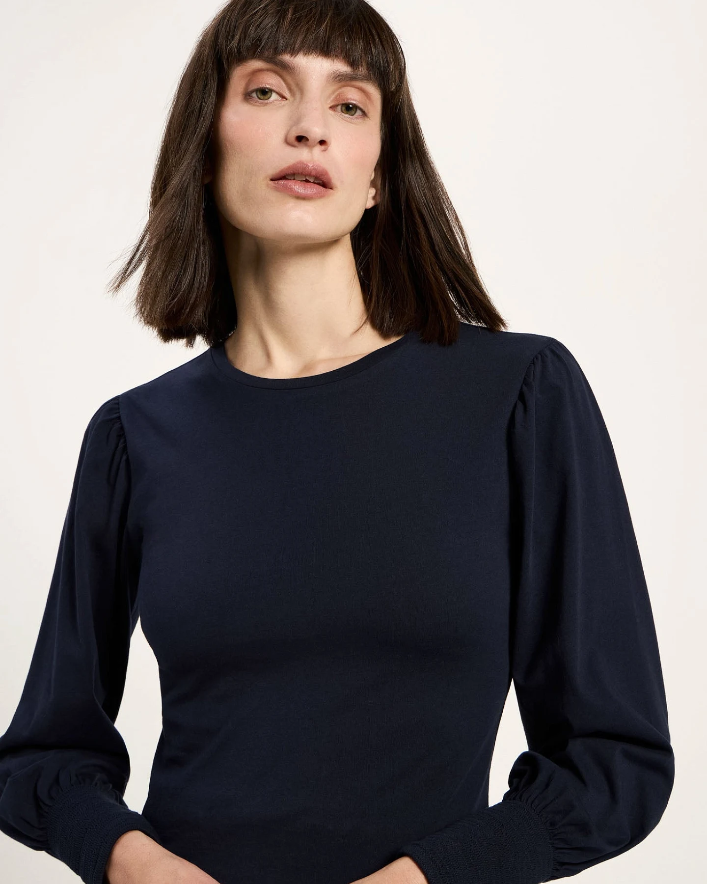 Shirt mit gerafftem Ärmel (GOTS) – Ansicht 3
