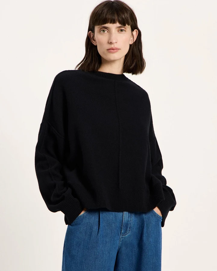 Oversized Rundhalspullover (GOTS)
