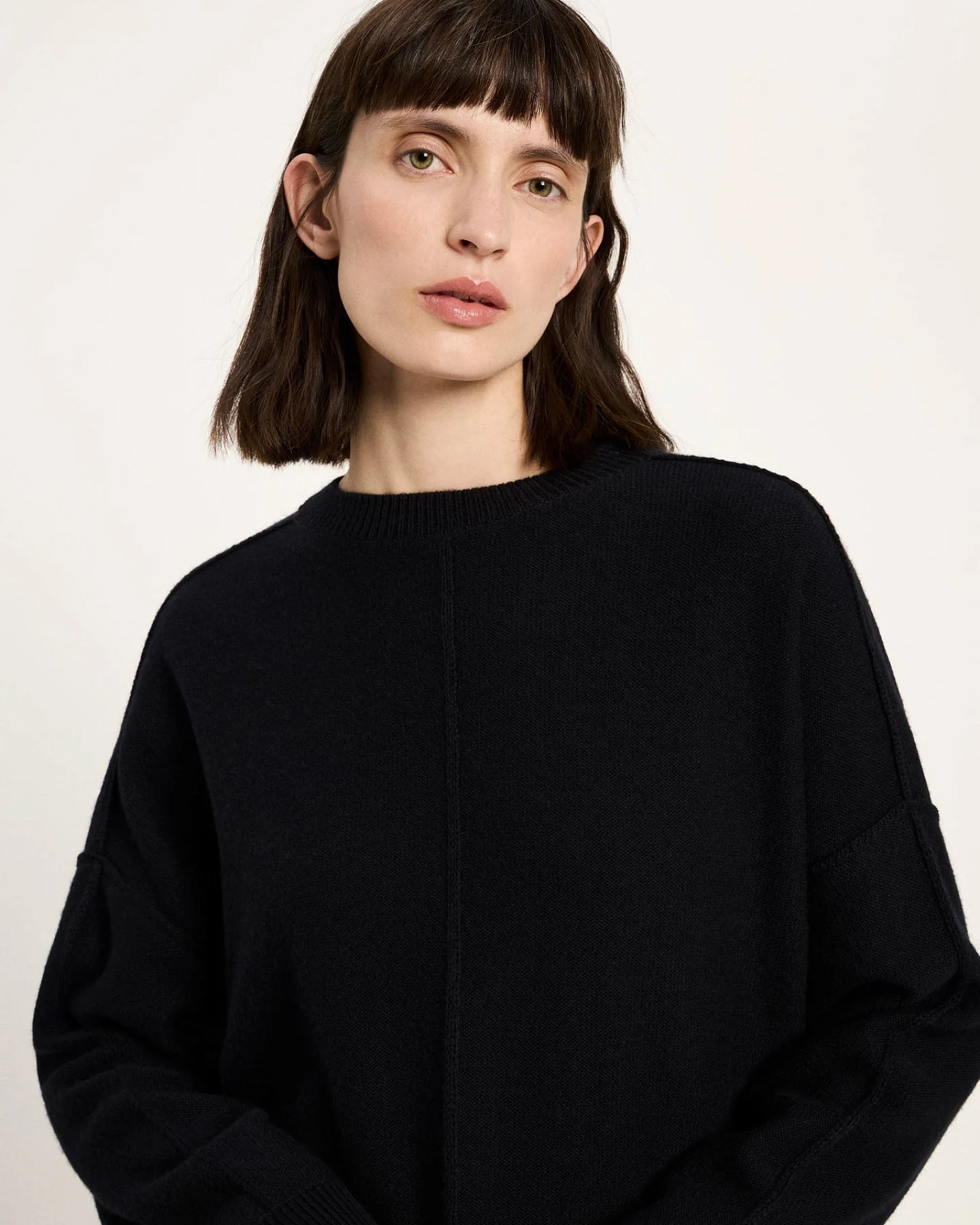 Oversized Rundhalspullover (GOTS) – Ansicht 3