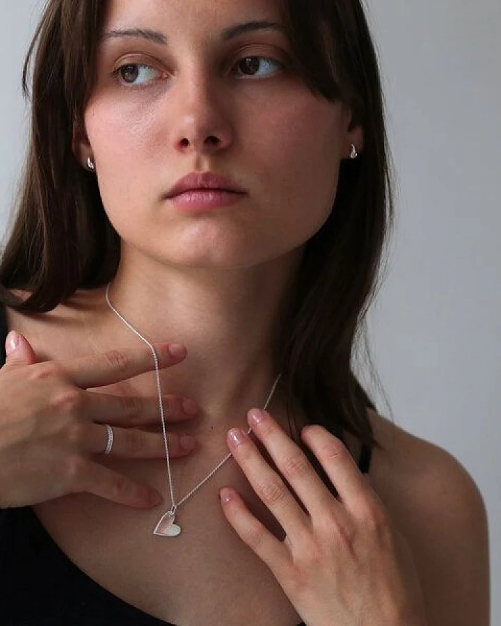 BELLYBIRD Jewellery Halskette - großes Herz, 925 Sterlingsilber, vergoldet
