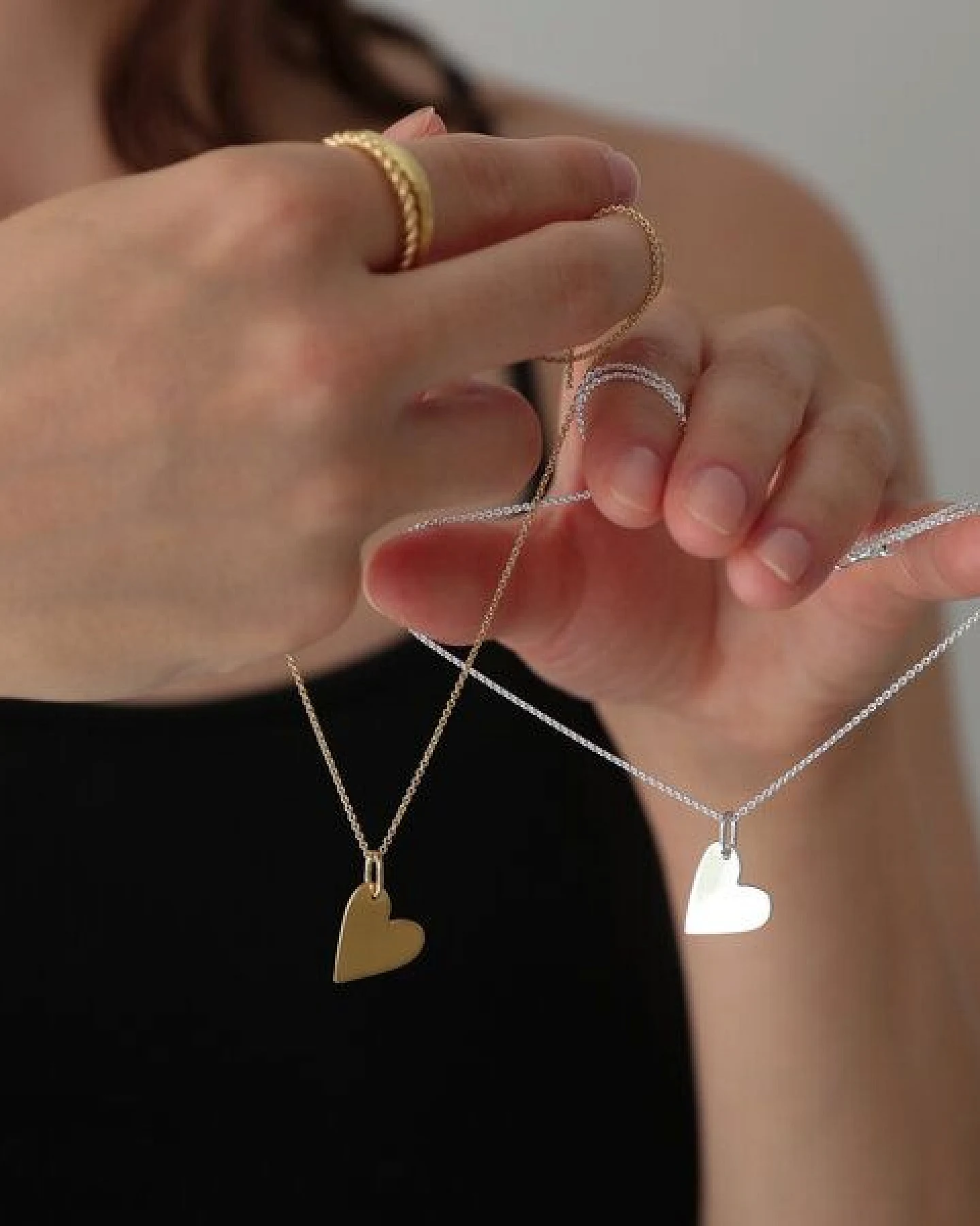 BELLYBIRD Jewellery Halskette - großes Herz, 925 Sterlingsilber, vergoldet – Ansicht 2