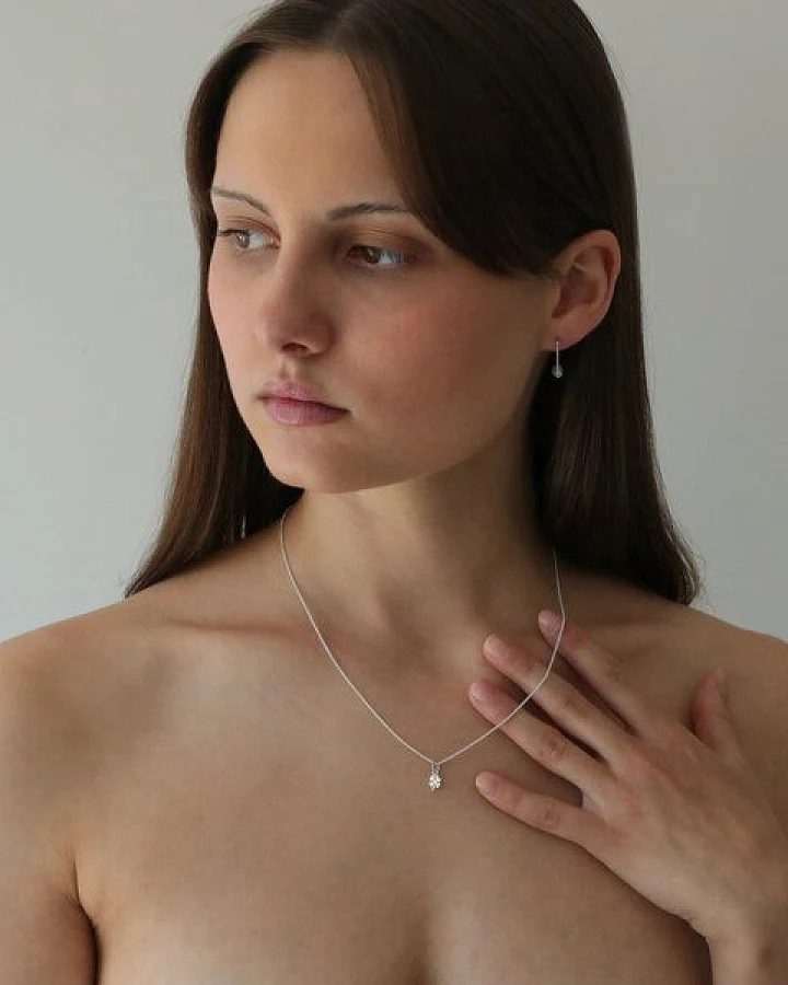 BELLYBIRD Jewellery Halskette - kleines Kleeblatt, 925 Sterlingsilber, vergoldet