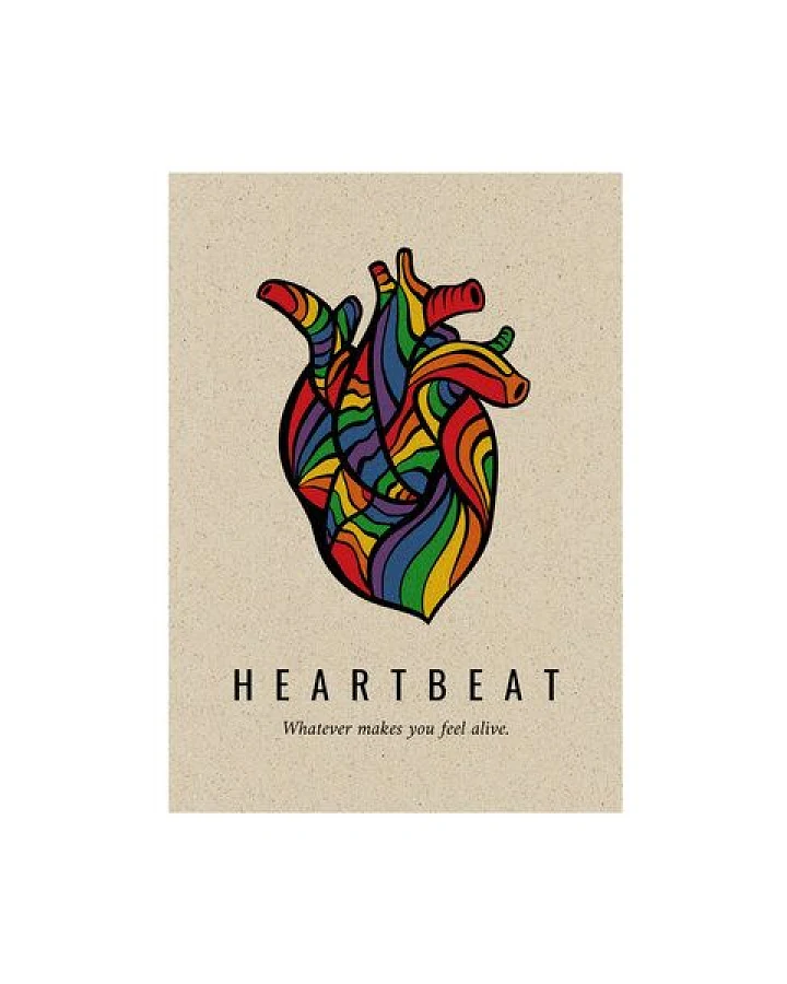 matabooks® Postkarte Graspapier - „Pride Heart“