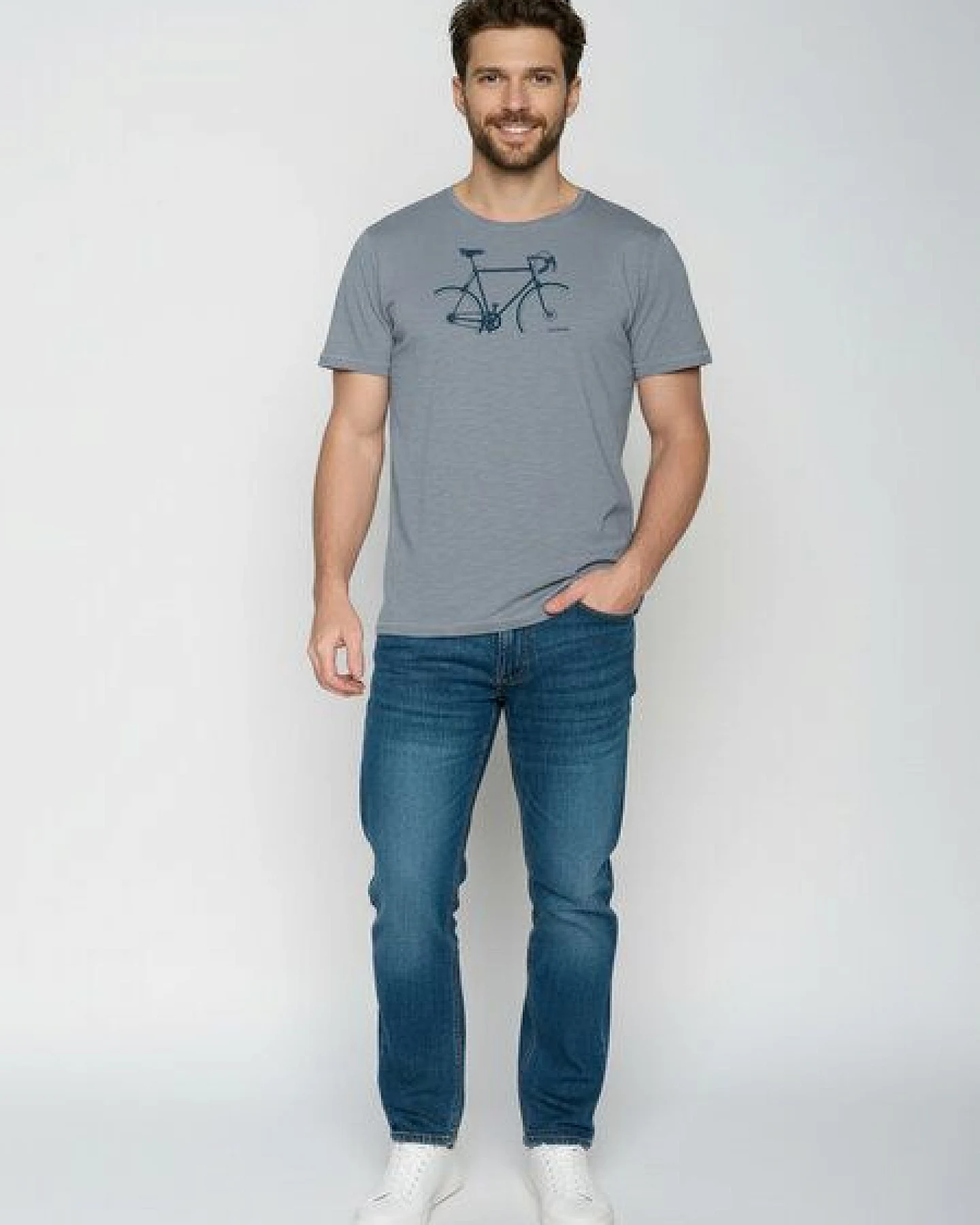 GREENBOMB Bike Crop Spice - Sportliches T-Shirt aus Bio-Baumwolle / hochwertiger Print / GOTS / Fair & Vegan – Ansicht 3