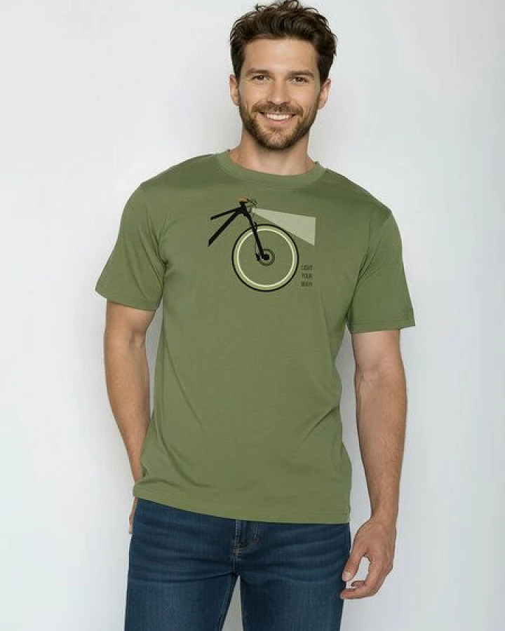 GREENBOMB Bike Light Fusion - Lässiges Oversize-T-Shirt aus Bio-Baumwolle / hochwertiger Print / GOTS / Fair & Vegan