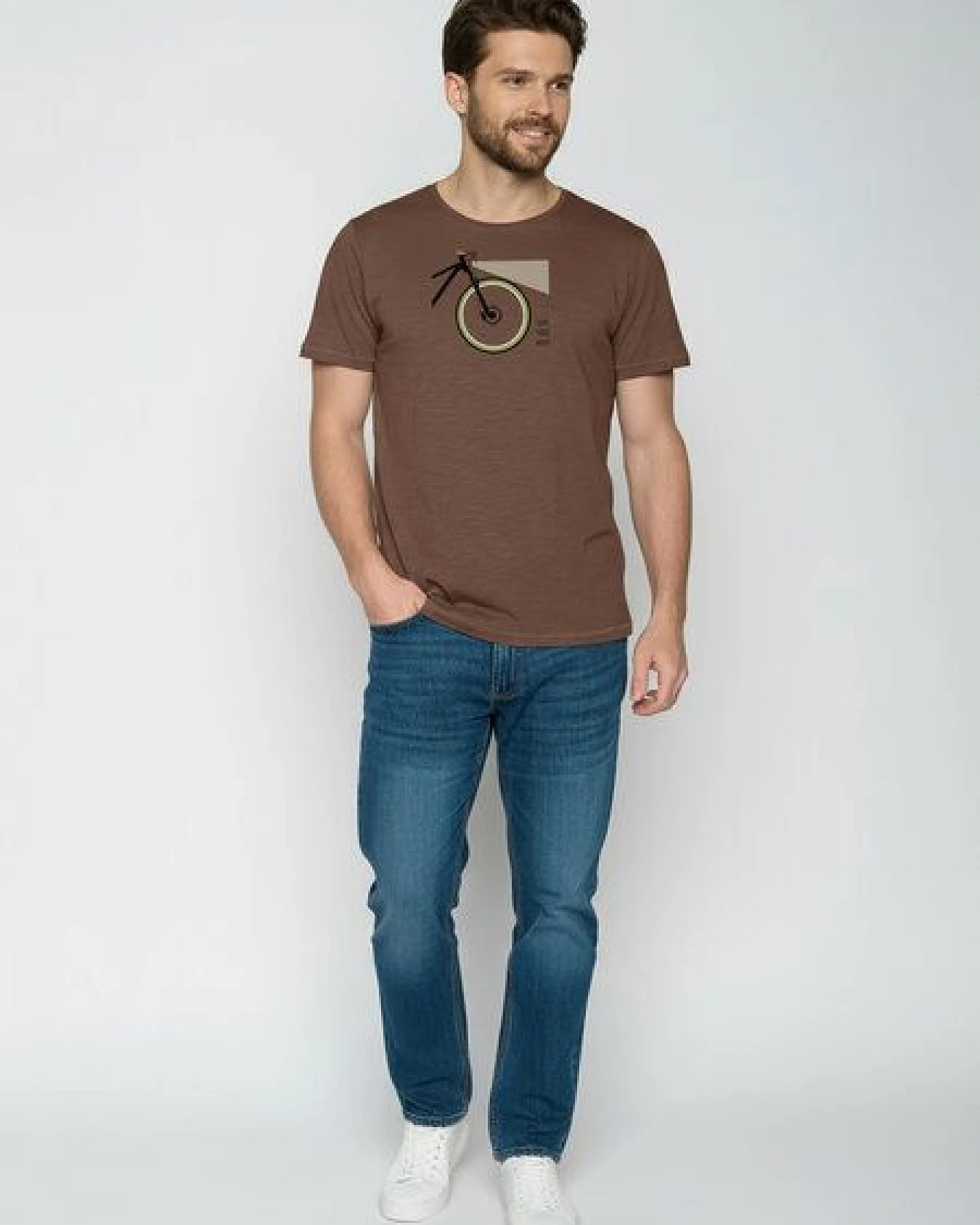 GREENBOMB Bike Light Spice - Sportliches T-Shirt aus Bio-Baumwolle / hochwertiger Print / GOTS / Fair & Vegan – Ansicht 3