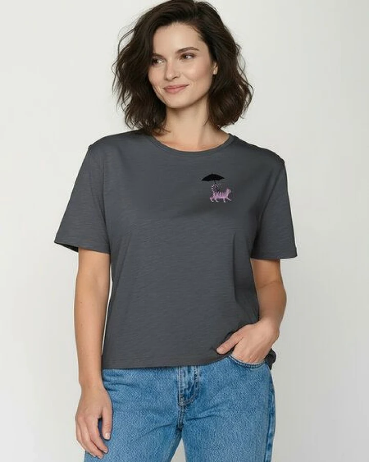 GREENBOMB Cat Walk Nova - Kastiges T-Shirt aus Bio-Baumwolle / hochwertiger Print / GOTS / Fair & Vegan