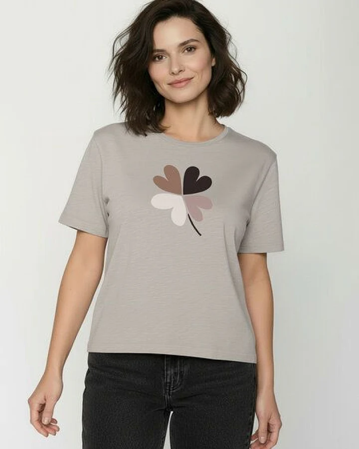 GREENBOMB Clover Nova - Kastiges T-Shirt aus Bio-Baumwolle / hochwertiger Print / GOTS / Fair & Vegan