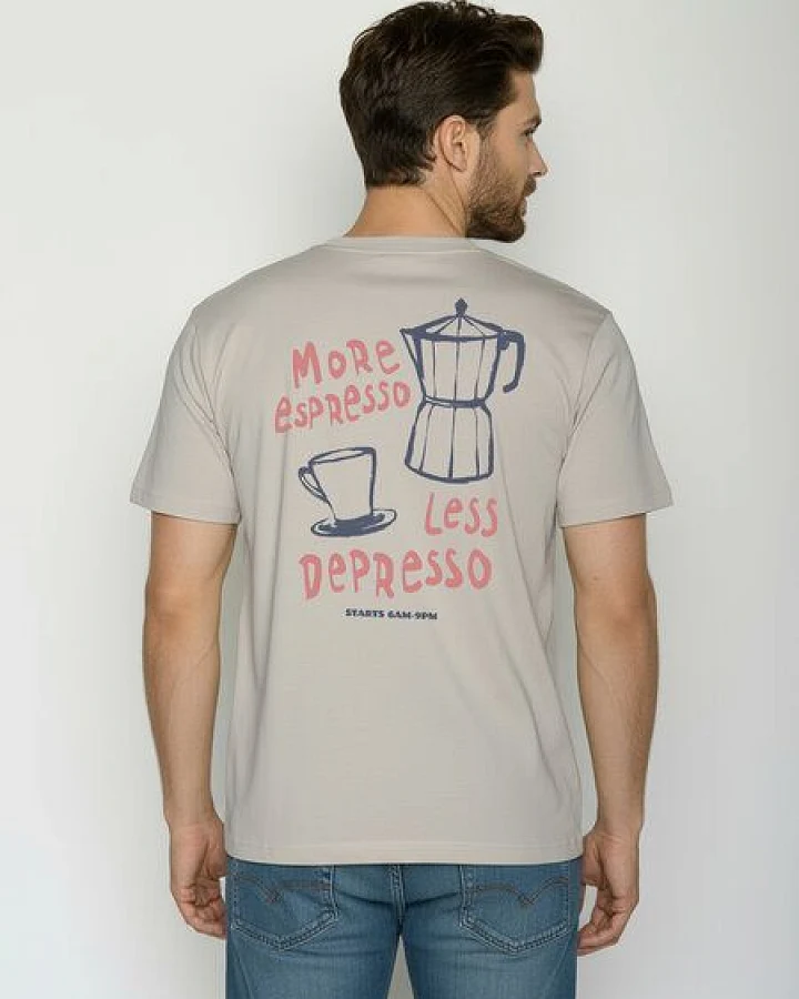 GREENBOMB Espresso Fusion - Lässiges Oversize-T-Shirt aus Bio-Baumwolle / hochwertiger Print / GOTS / Fair & Vegan