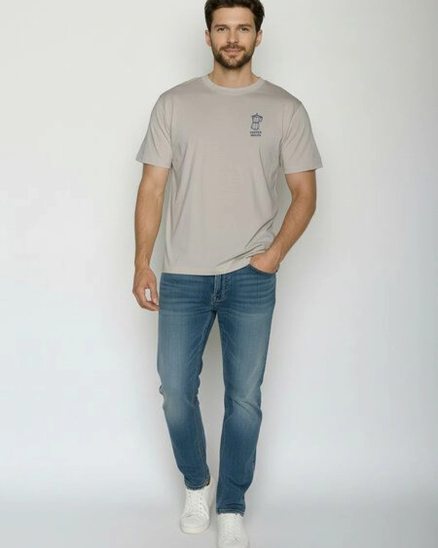GREENBOMB Espresso Fusion - Lässiges Oversize-T-Shirt aus Bio-Baumwolle / hochwertiger Print / GOTS / Fair & Vegan – Ansicht 4