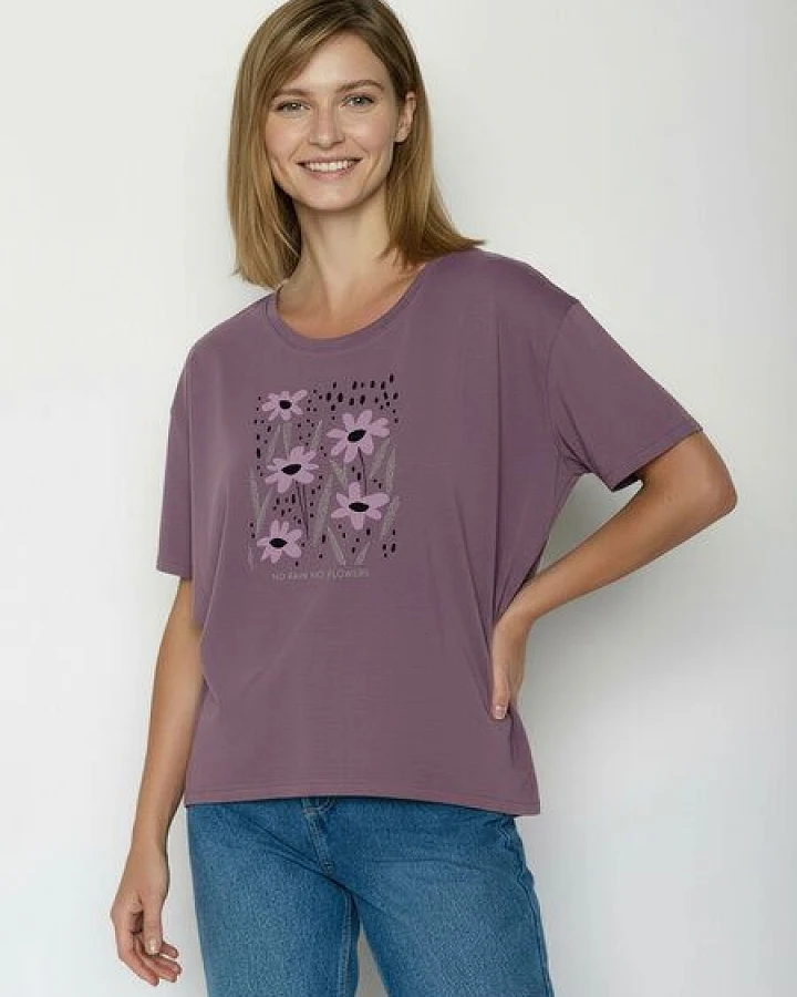 GREENBOMB No Rain Feel - Lässiges T-Shirt aus Bio-Baumwoll-Mix / hochwertiger Print / GOTS / Fair & Vegan