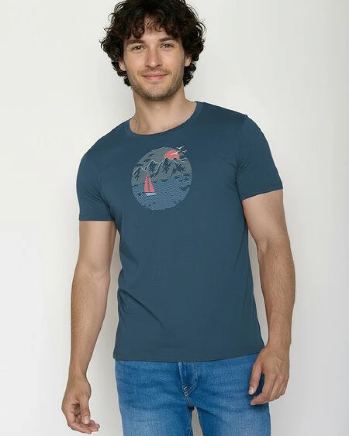 GREENBOMB Sail Circle Guide - Sportliches T-Shirt aus Bio-Baumwolle / hochwertiger Print / GOTS / Fair & Vegan