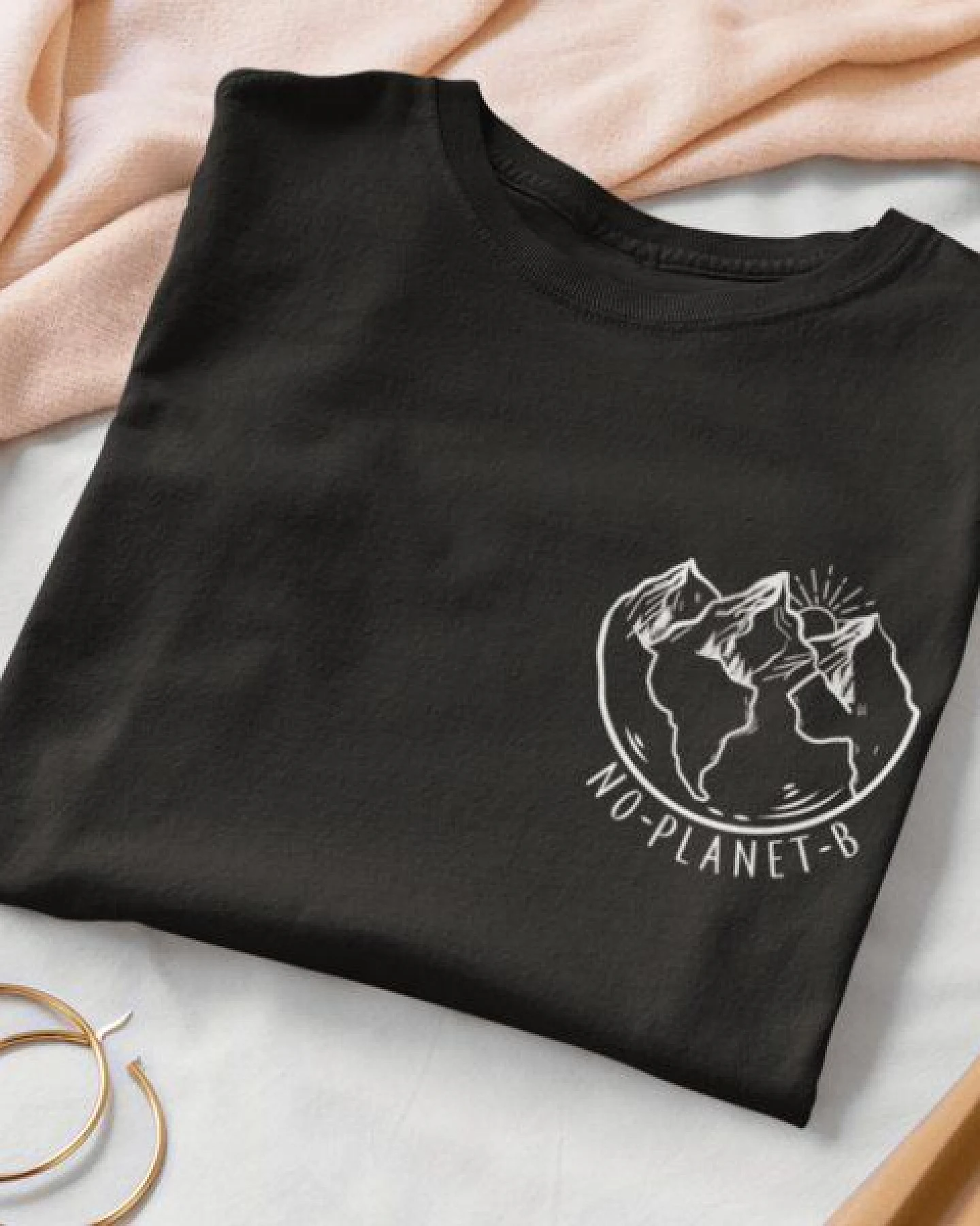 Team Vegan No planet b - Organic Unisex T-Shirt, 100 % Bio-Baumwolle – Ansicht 3