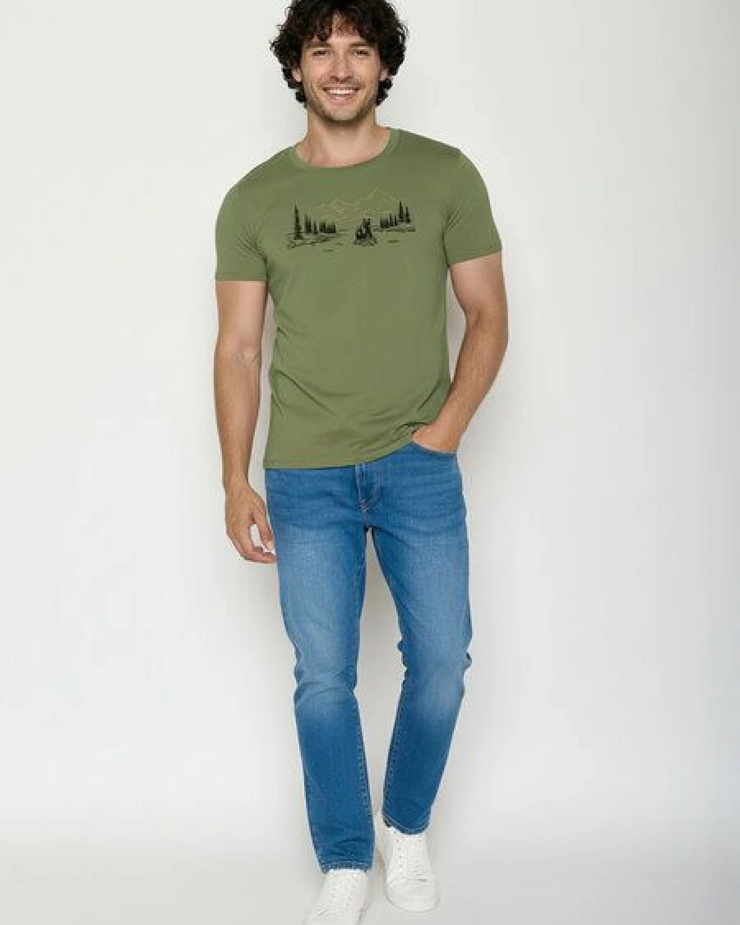 GREENBOMB Bear River Guide - Sportliches T-Shirt aus Bio-Baumwolle / hochwertiger Print / GOTS / Fair & Vegan – Ansicht 3