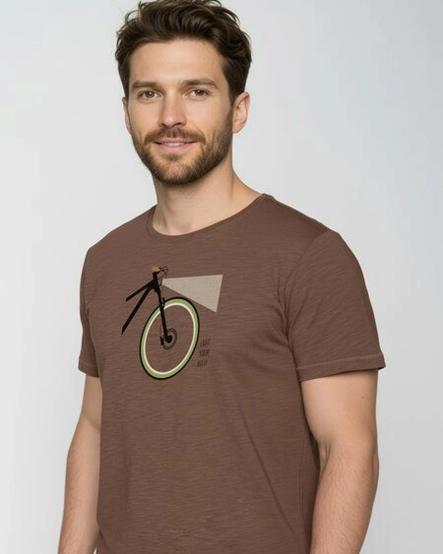 GREENBOMB Bike Light Spice - Sportliches T-Shirt aus Bio-Baumwolle / hochwertiger Print / GOTS / Fair & Vegan – Ansicht 2