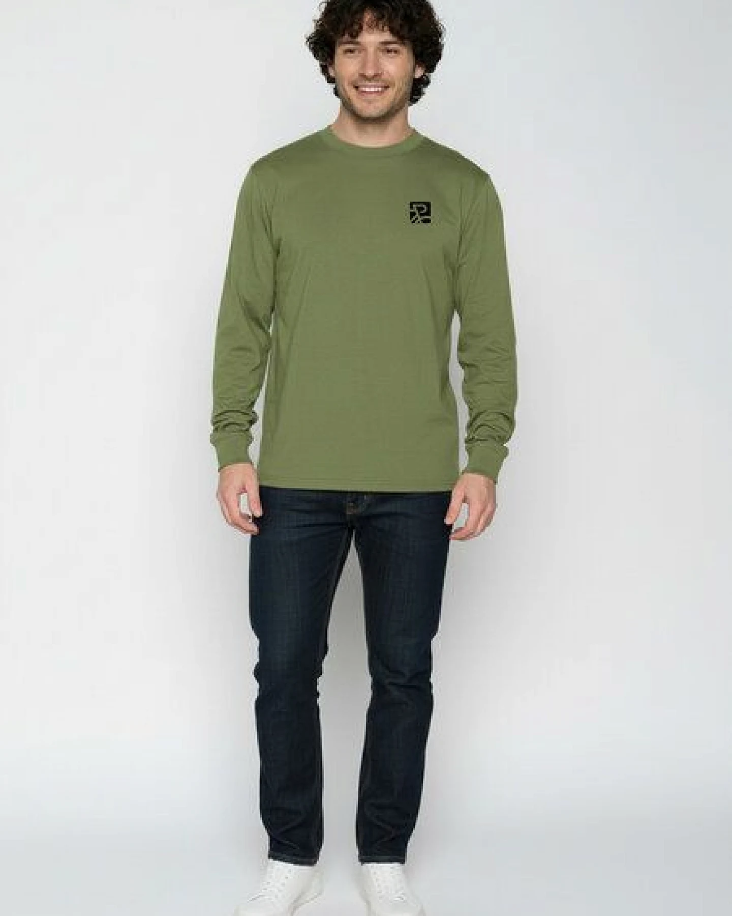 GREENBOMB Bike Square Crisp - Sportliches Longsleeve / hochwertiger Print / GOTS / Fair & Vegan – Ansicht 3