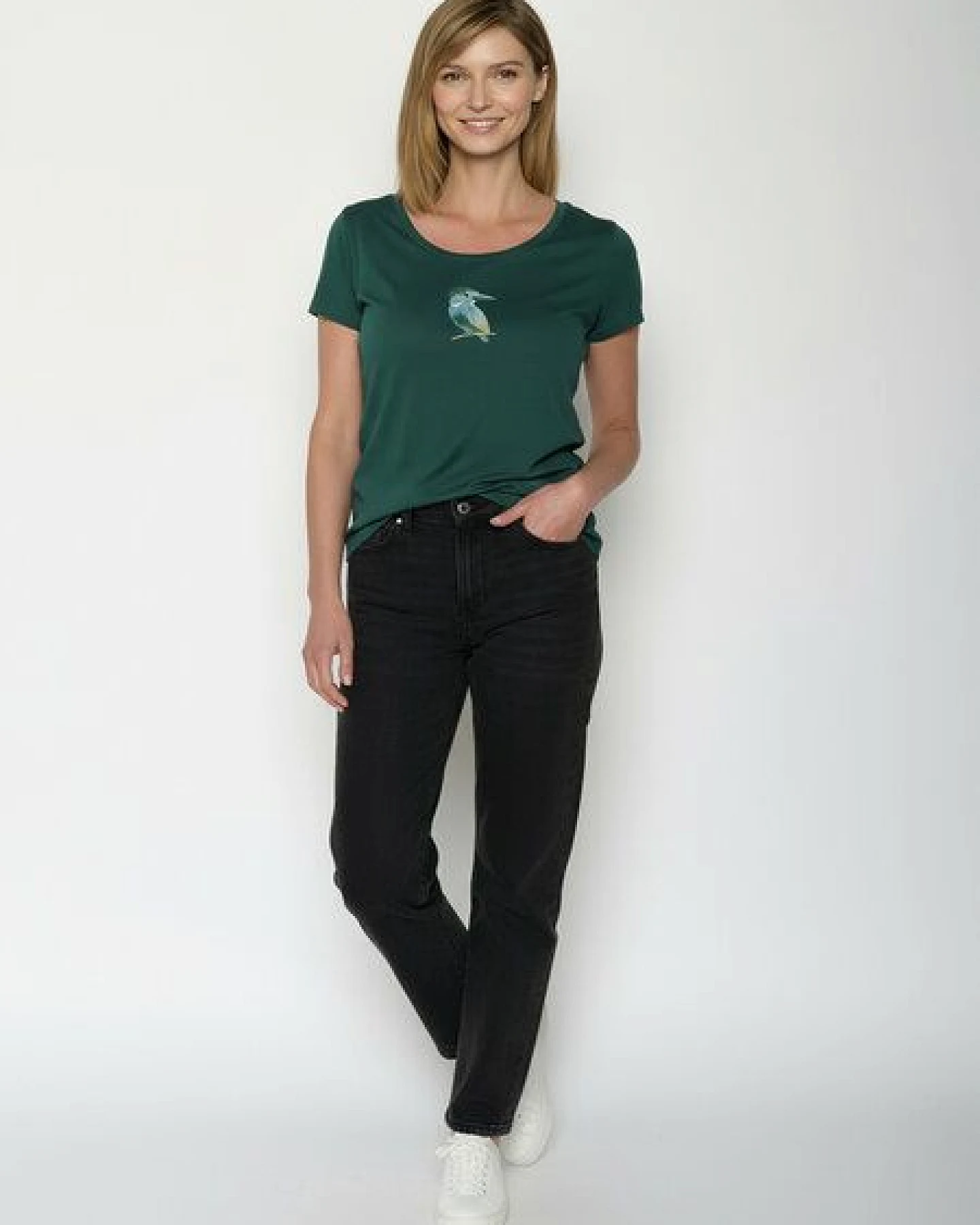 GREENBOMB Bird Look Loves - Sportliches T-Shirt aus Bio-Baumwolle / hochwertiger Print / GOTS / Fair & Vegan – Ansicht 3