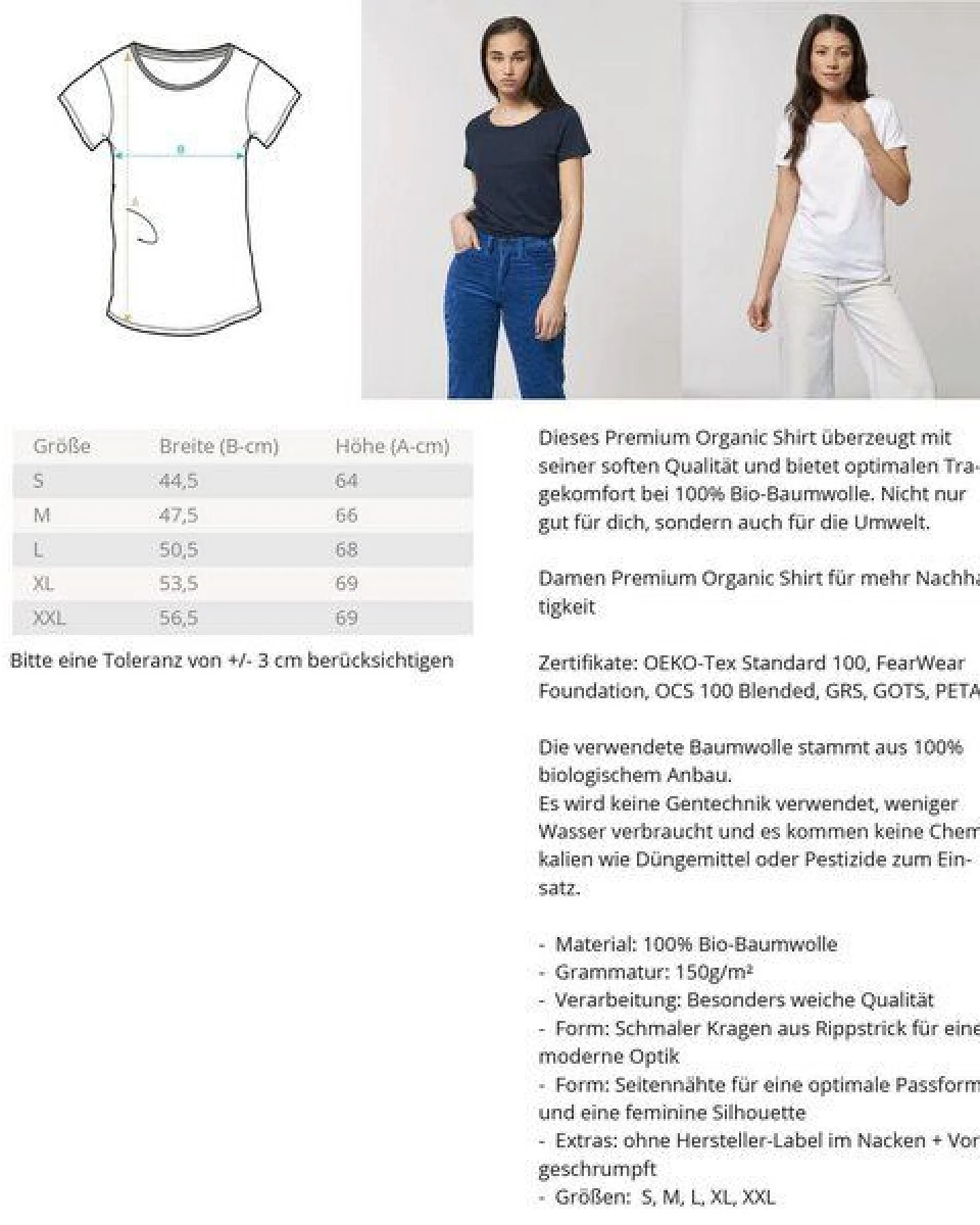 Team Vegan Go eat your carrots(div) - Damen Organic Shirt – Ansicht 3
