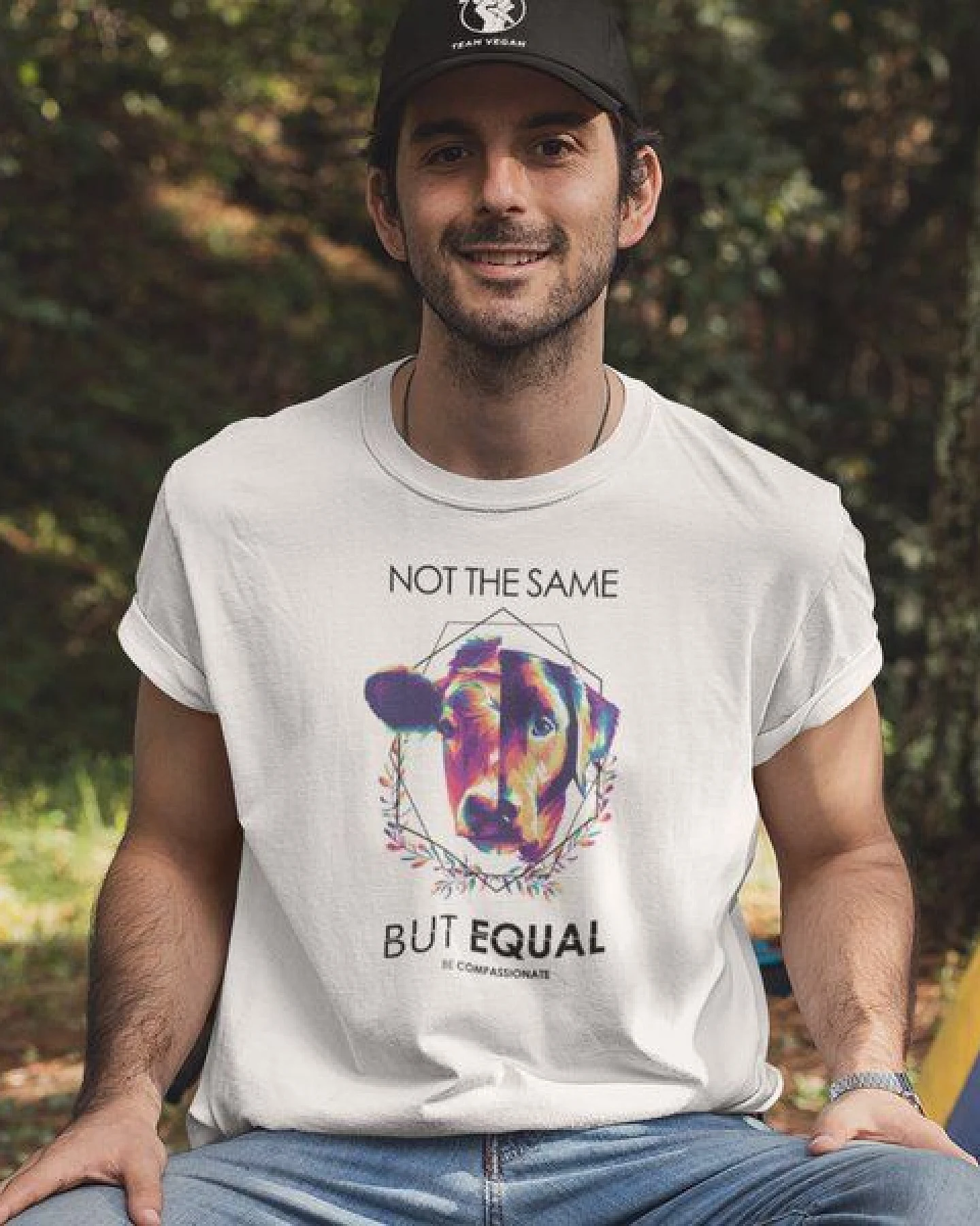 Team Vegan Not the same but equal - Unisex Organic Shirt - 100% Bio-Baumwolle – Ansicht 2