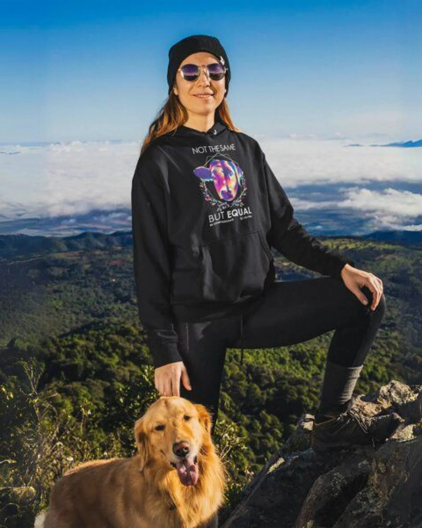 Team Vegan Not the same but equal - Unisex Organic Hoodie – Ansicht 2