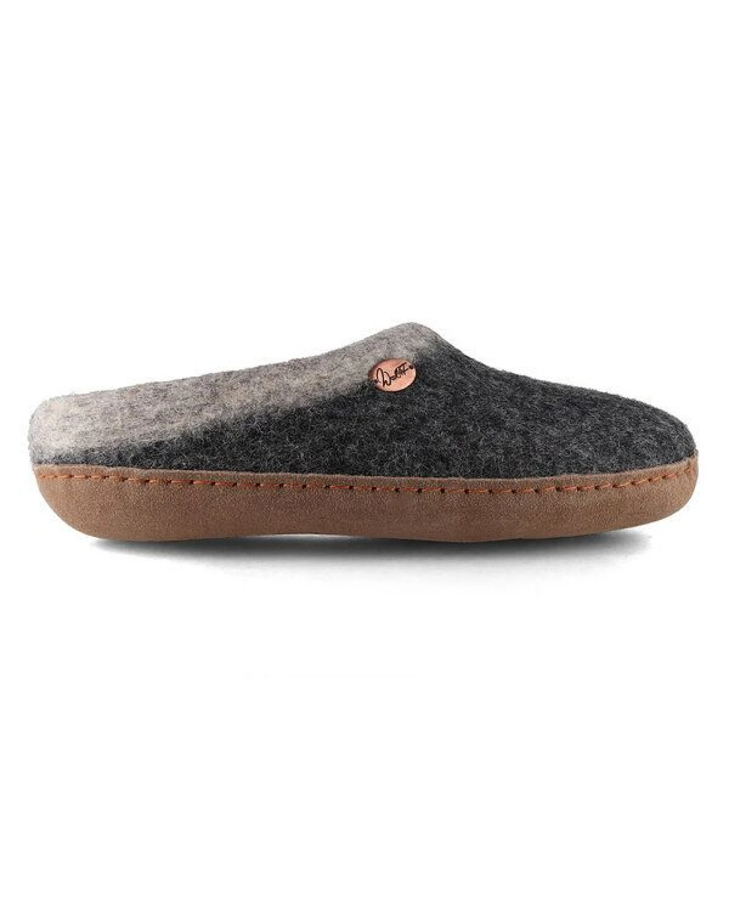 WoolFit Sherpa Barfuß-Hausschuhe unisex Filz-Pantoffeln mit Ledersohle, nachhaltig aus 100% Wolle – Ansicht 2