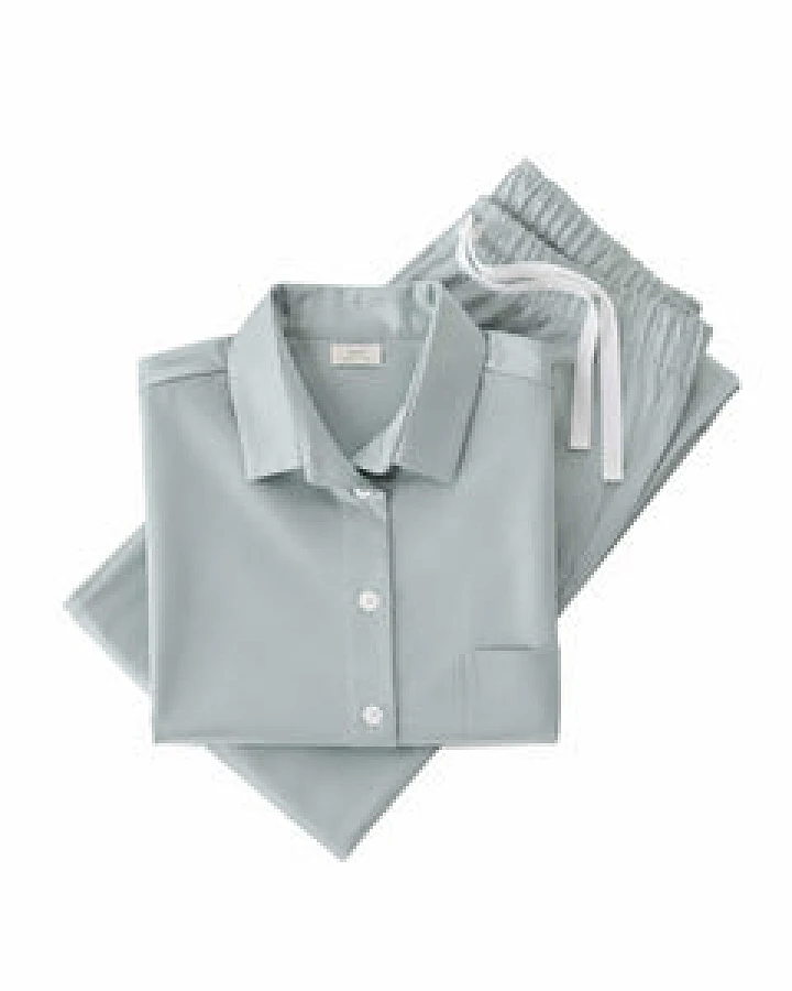 Baumwoll Satin Schlafanzug (Damen)