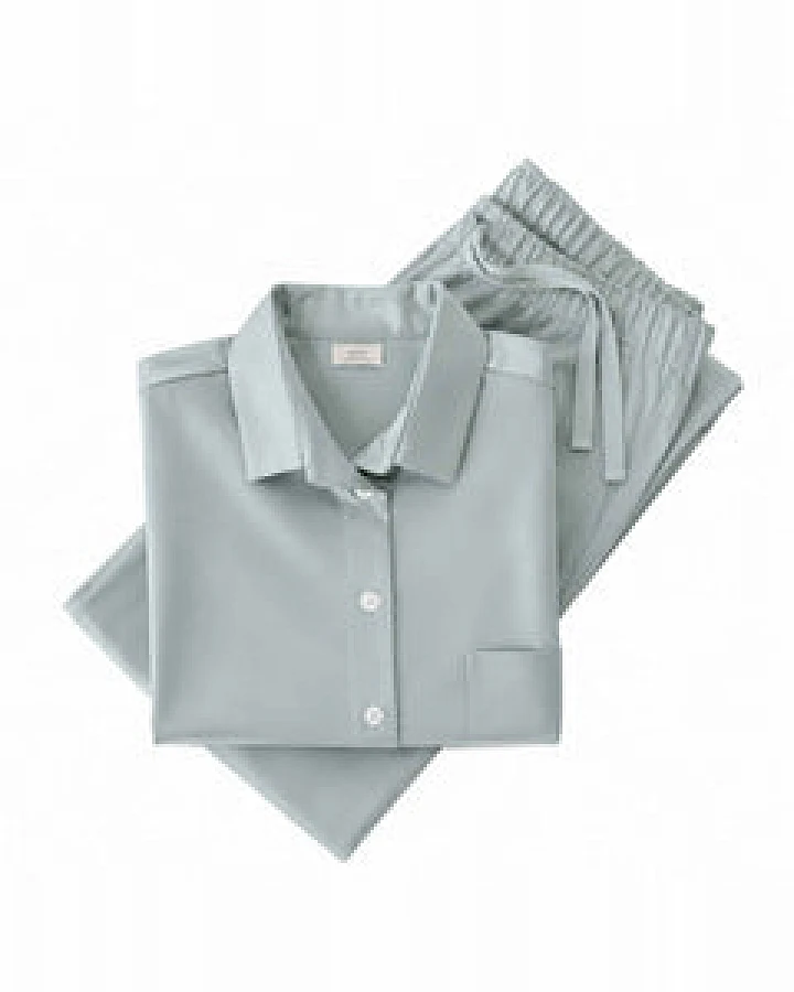 Baumwoll Satin Schlafanzug (Damen)