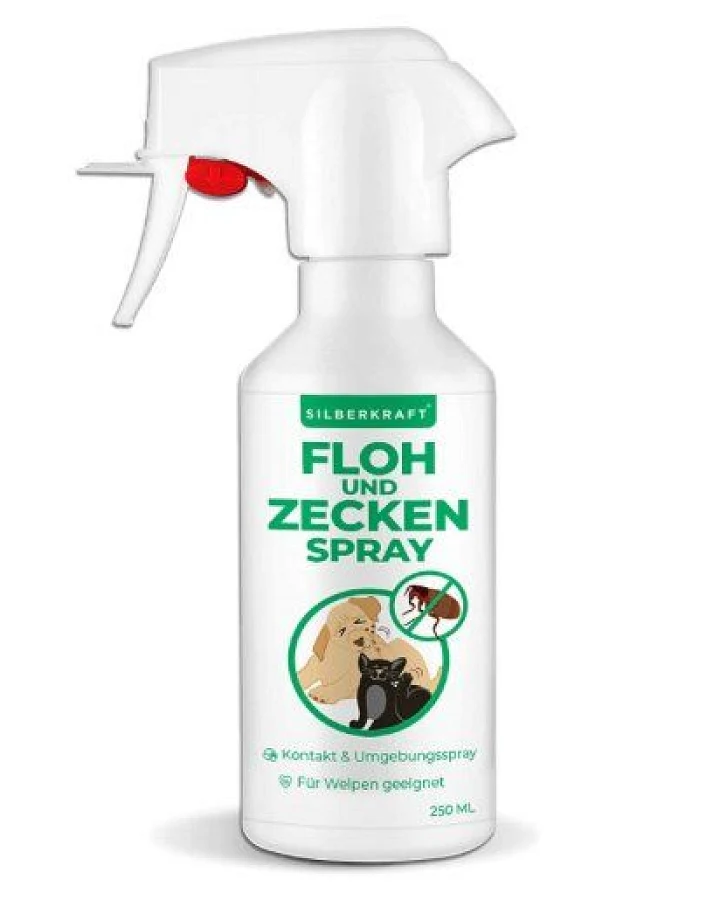 Silberkraft Floh - und Zeckenspray für Hund & Katze