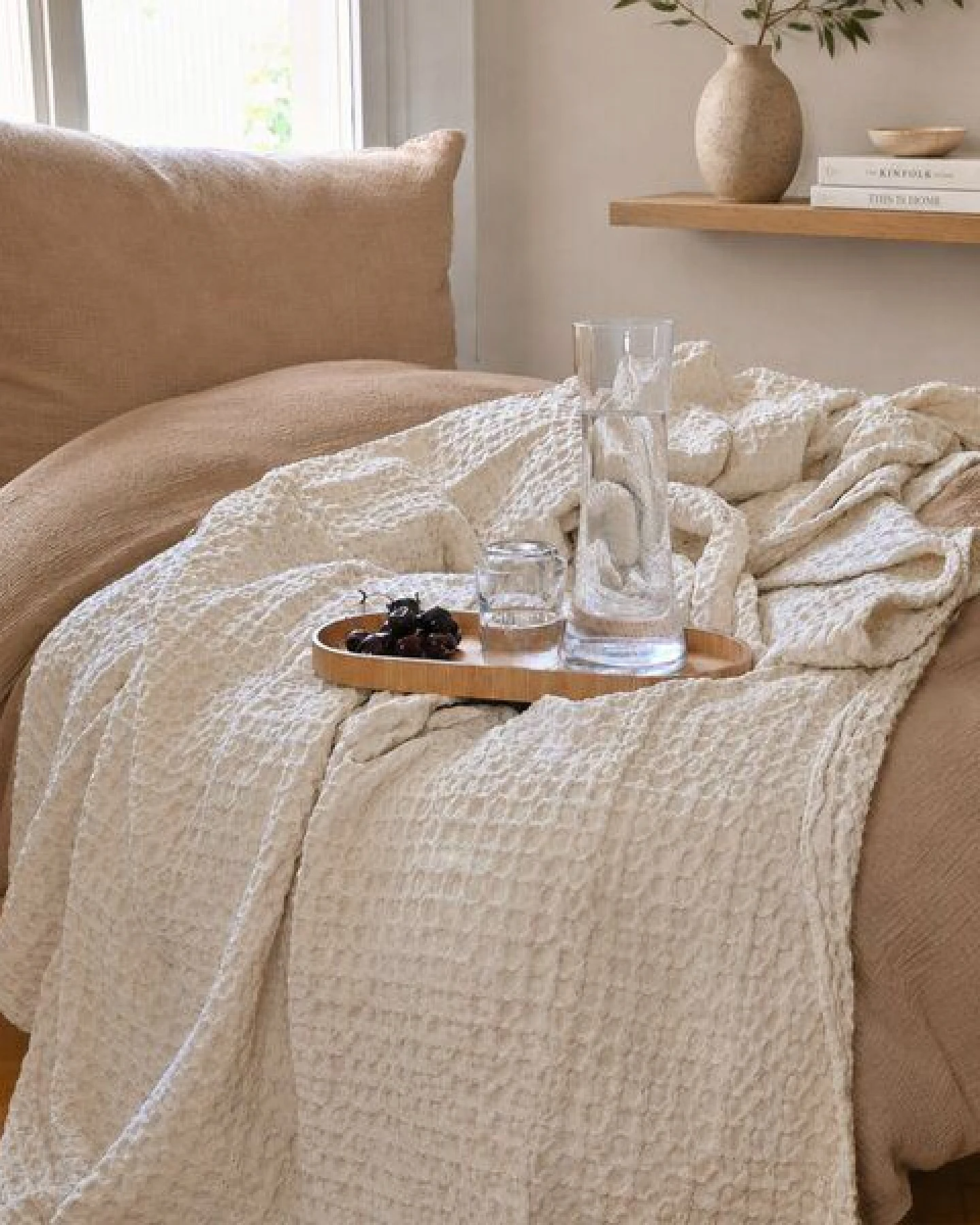 Mary Rose® Tagesdecke mit Waffelstruktur aus Bio-Baumwolle – Ansicht 3