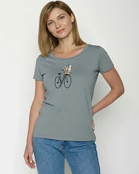 Produktseite: GREENBOMB Bike Cat Basket 2 Loves - Sportliches T-Shirt aus Bio-Baumwolle / hochwertiger Print / GOTS / Fair & Vegan