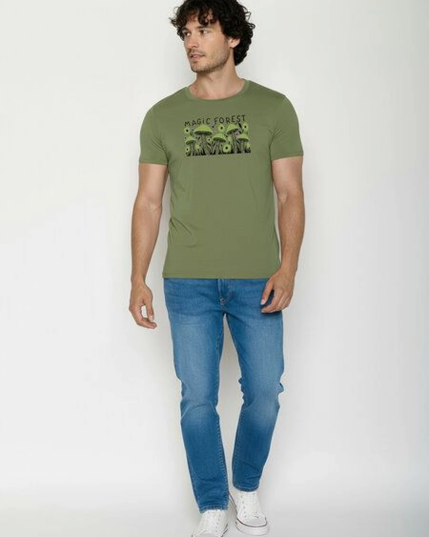 GREENBOMB Magic Forest Guide - Sportliches T-Shirt aus Bio-Baumwolle / hochwertiger Print / GOTS / Fair & Vegan – Ansicht 3
