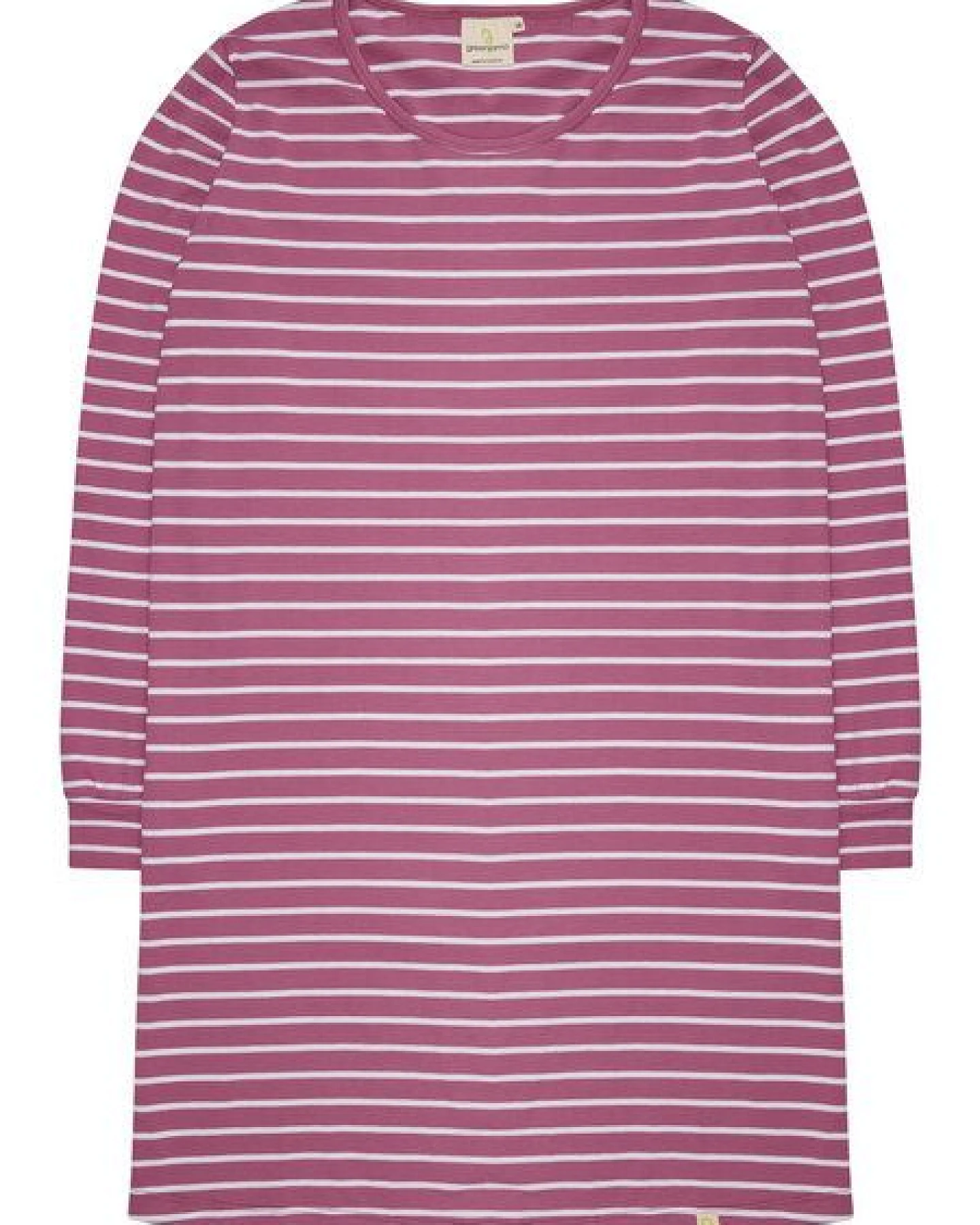 greenjama Damen Sleepshirt Ringel, GOTS-zertifiziert – Ansicht 4