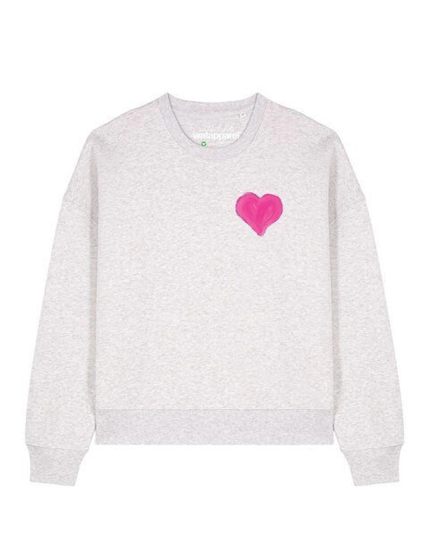 watapparel Sweatshirt Frauen Pink Heart – Ansicht 2