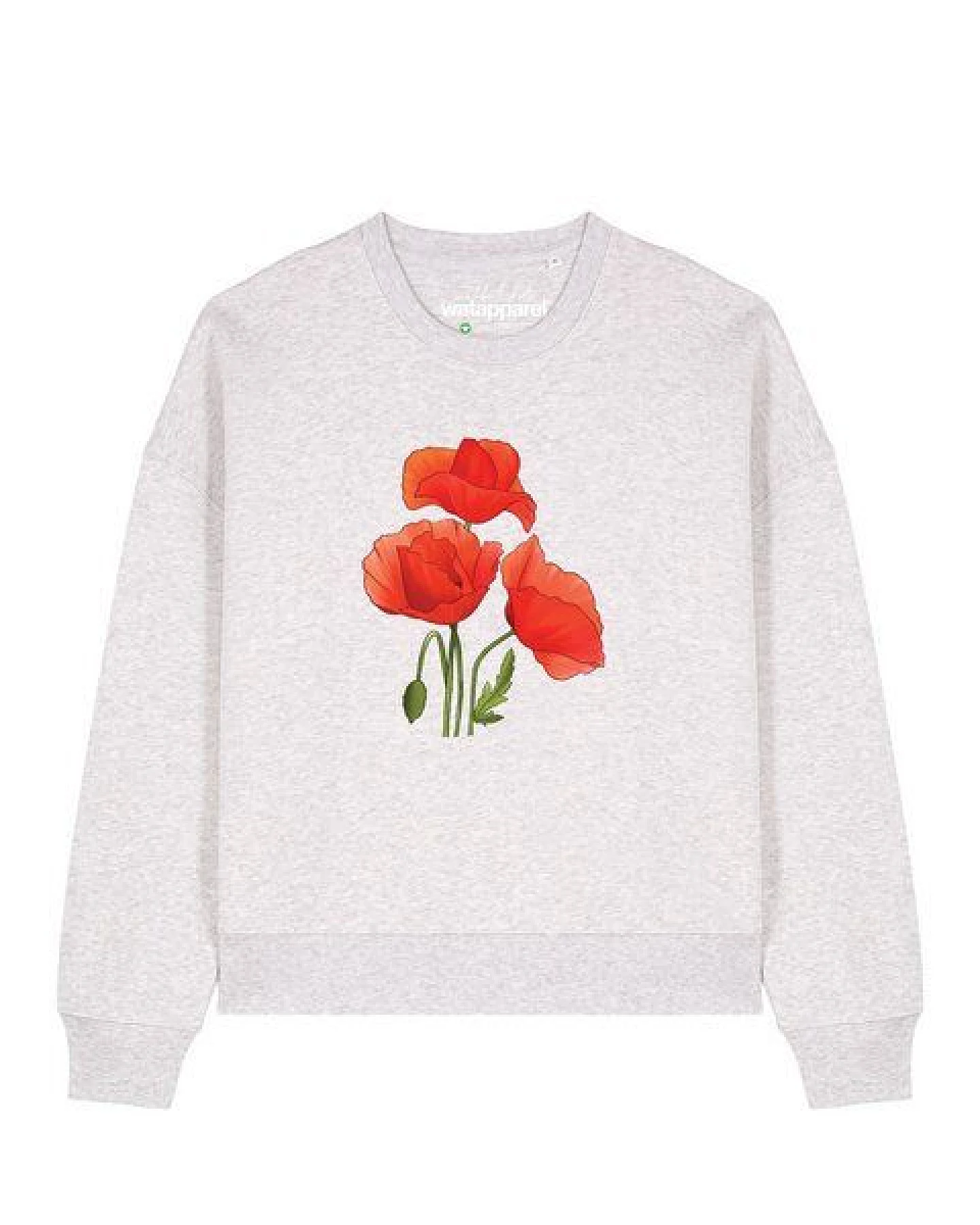 watapparel Sweatshirt Frauen Poppy Flowers – Ansicht 2