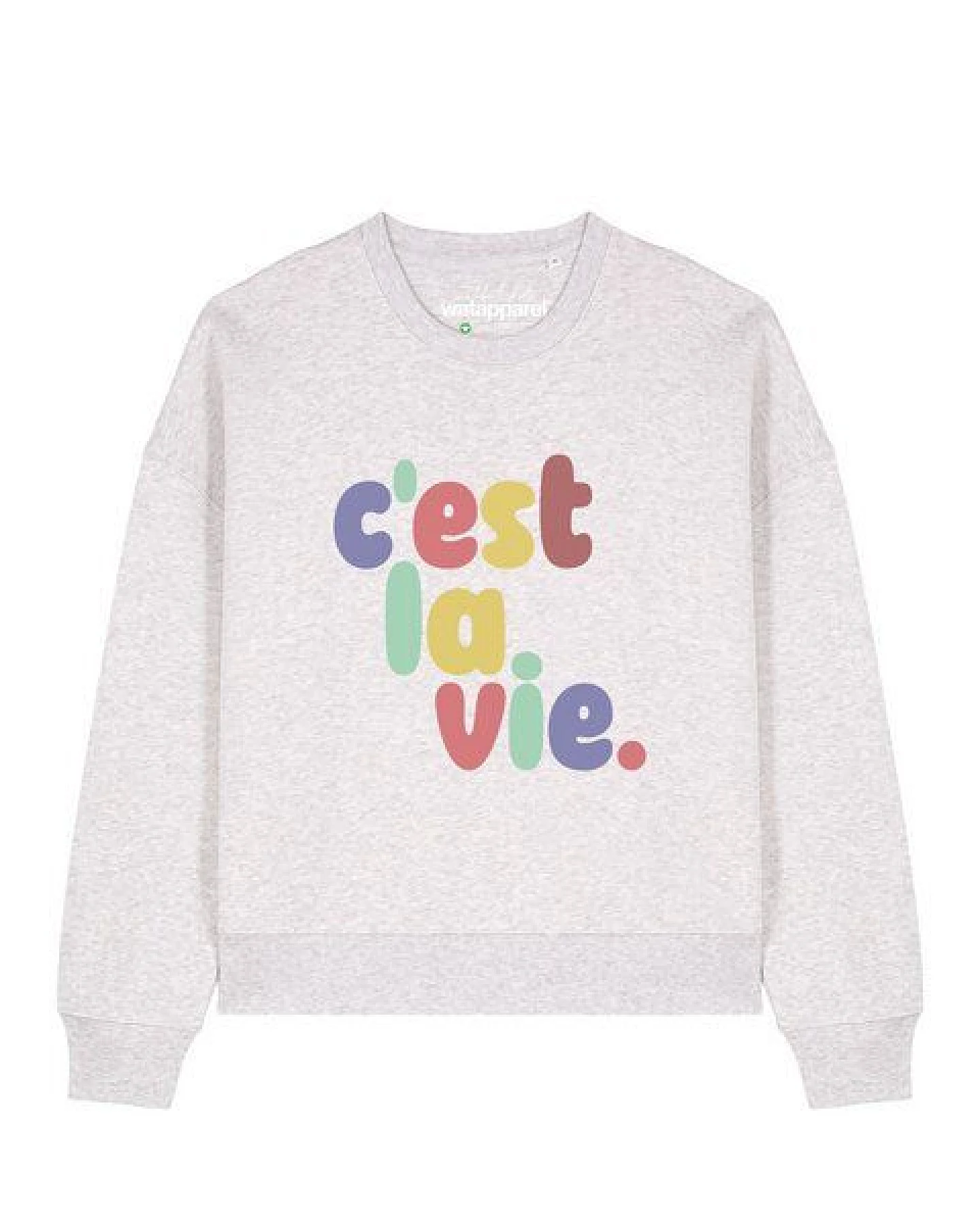 watapparel Sweatshirt Frauen c'est la vie – Ansicht 2