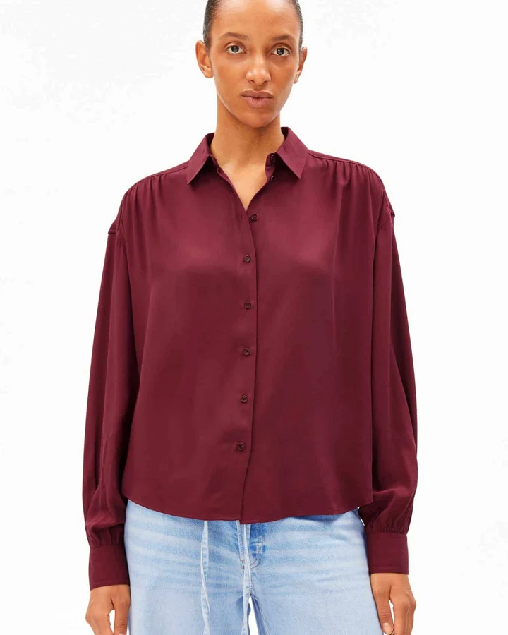 ARMEDANGELS Damen vegan Bluse Efinaraa Rot