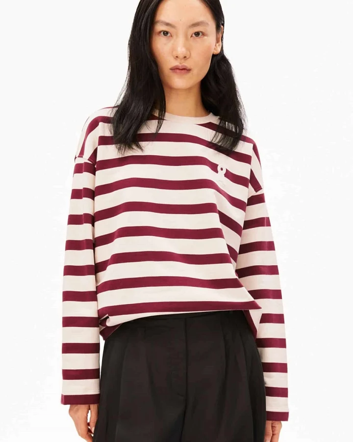 ARMEDANGELS Damen vegan Sweatshirt Iconic A Von Frankaa Rot