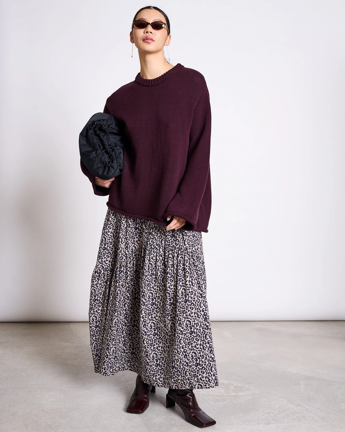 JAN 'N JUNE Damen vegan Maxirock Alca Leo Print – Ansicht 2