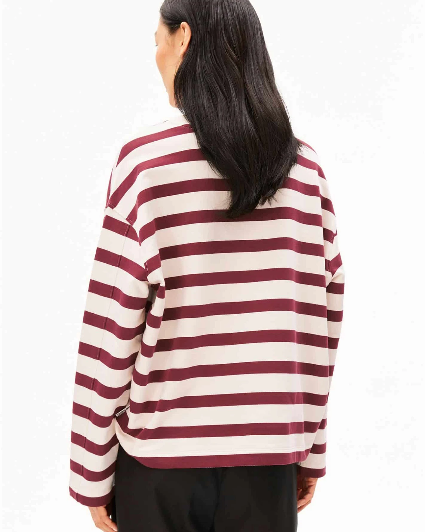 ARMEDANGELS Damen vegan Sweatshirt Iconic A Von Frankaa Rot – Ansicht 2