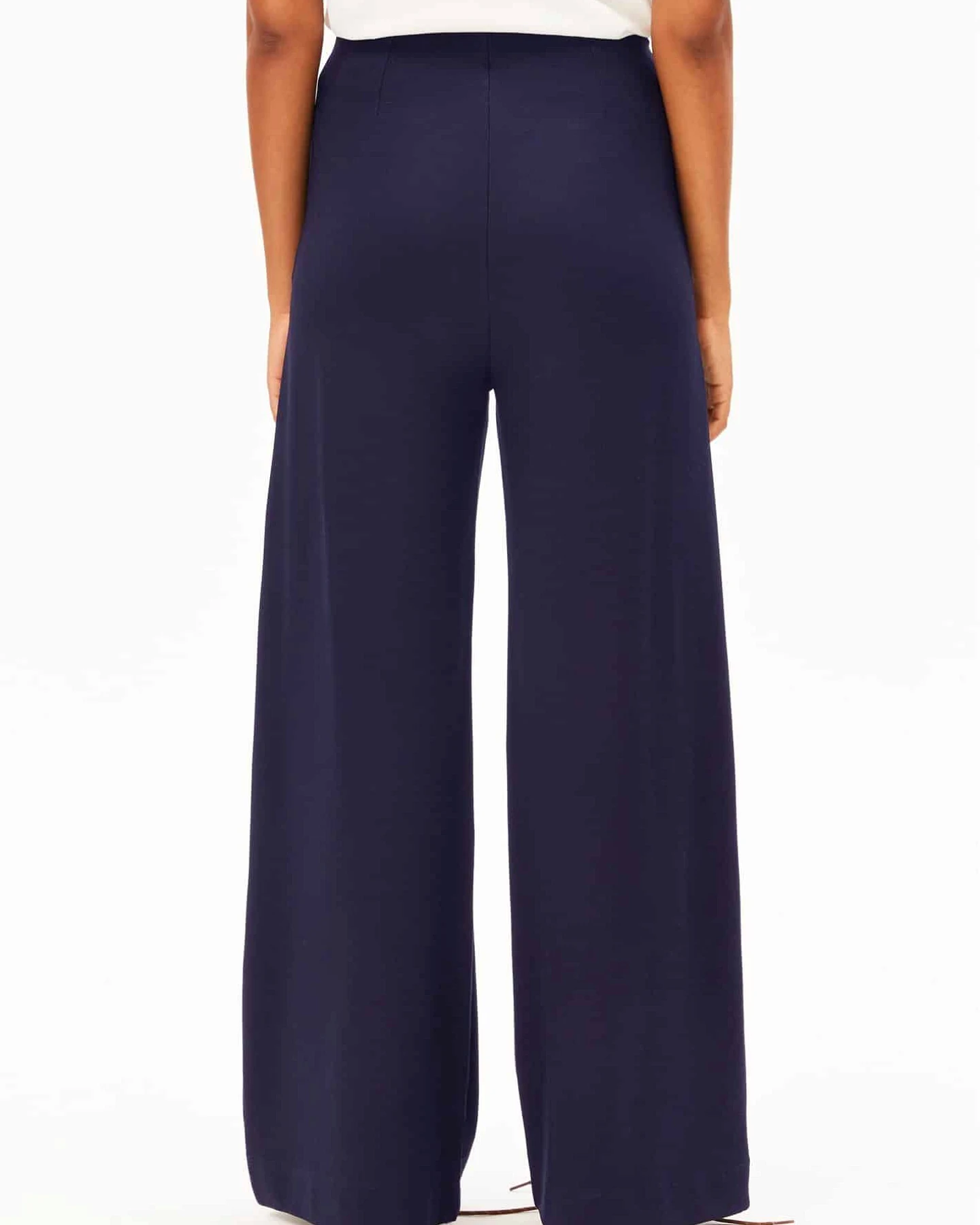 ARMEDANGELS Damen vegan Hose Basic Jersey Weit Geschnitten Blau – Ansicht 2