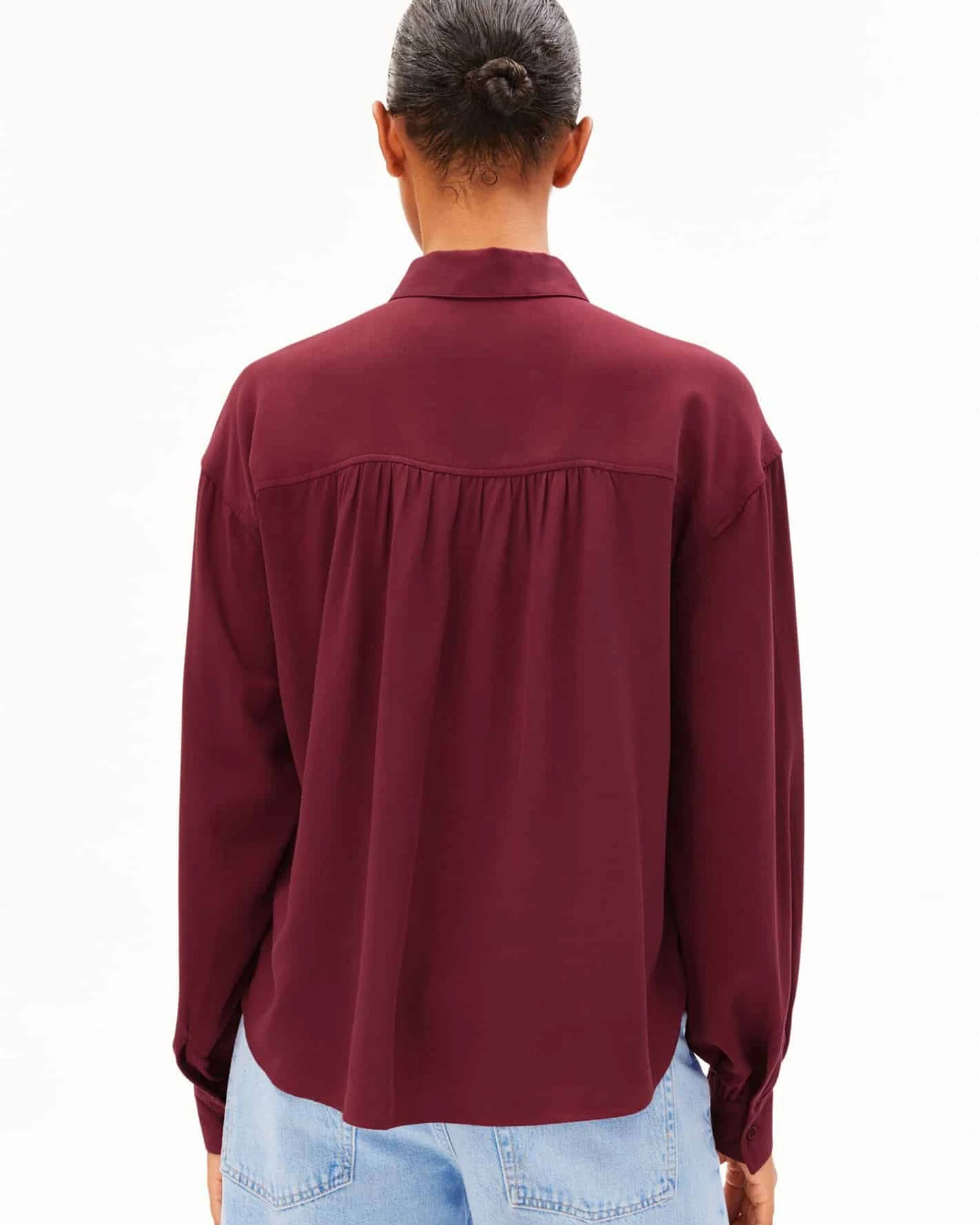 ARMEDANGELS Damen vegan Bluse Efinaraa Rot – Ansicht 2