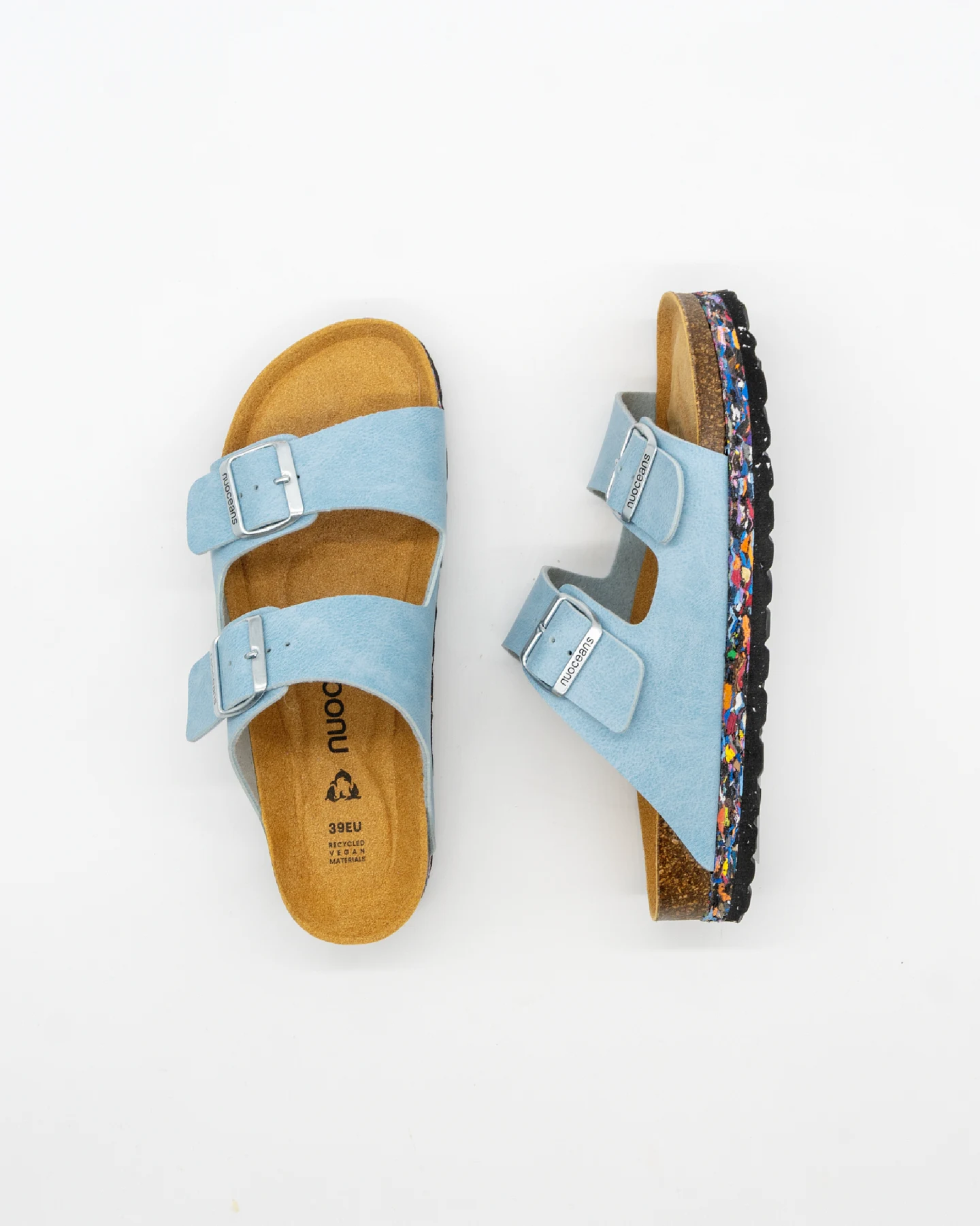 Nuoceans Herren vegan Sandalen Skye Hellblau – Ansicht 2